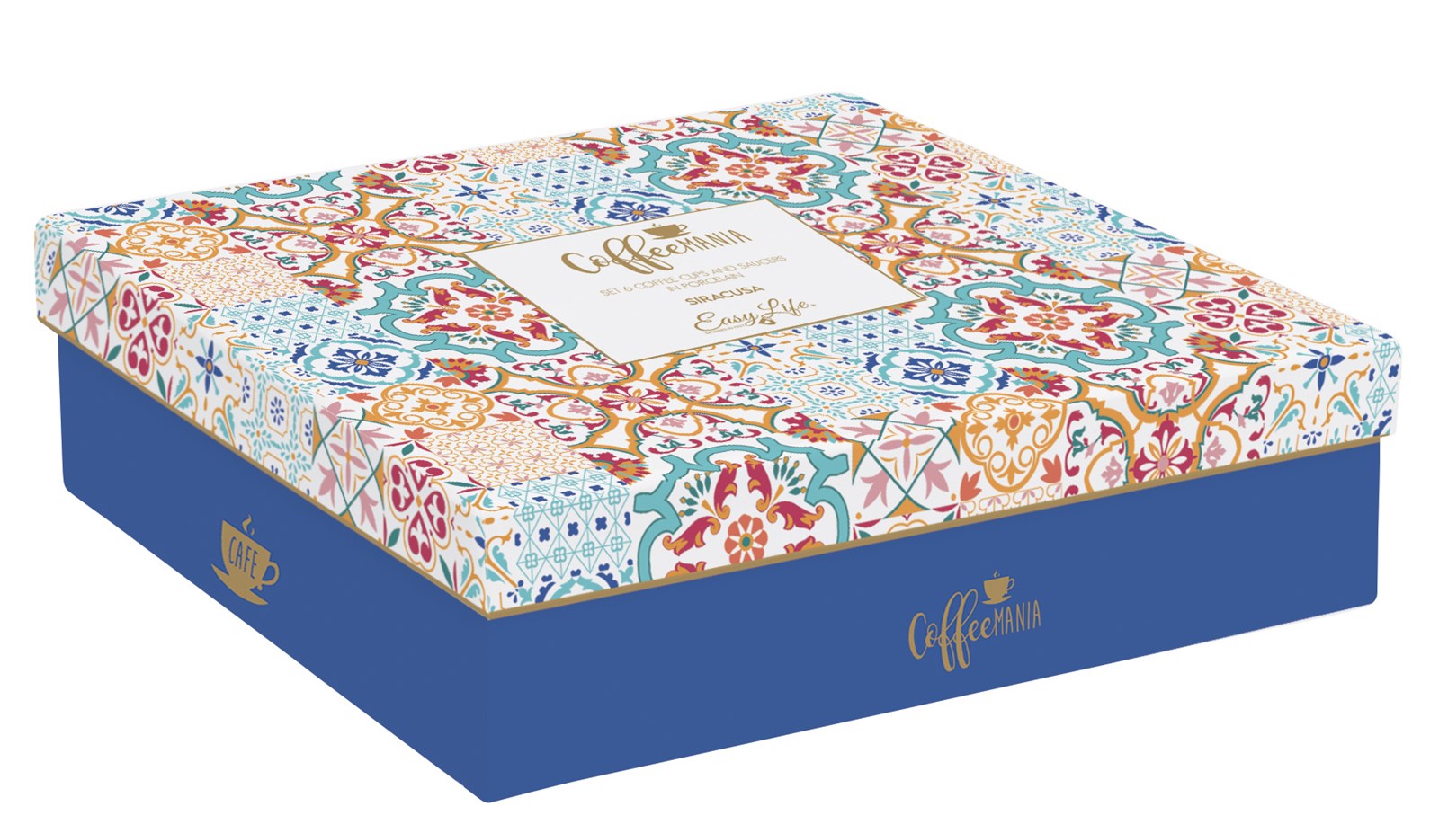 Elegantes Set aus 6 Espressotassen mit Untertassen, 100ml, von Easy Life. Perfekt für stilvollen Kaffeegenuss und Dekoration.