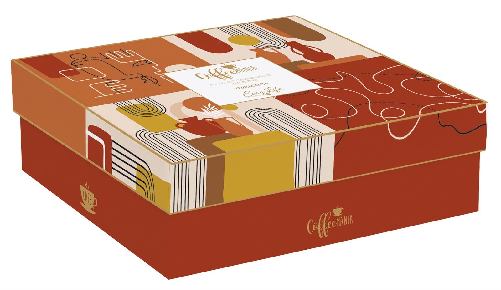 Elegantes Set aus 6 Espressotassen mit Untertassen, 100ml, von Easy Life. Perfekt für stilvollen Kaffeegenuss und Dekoration.