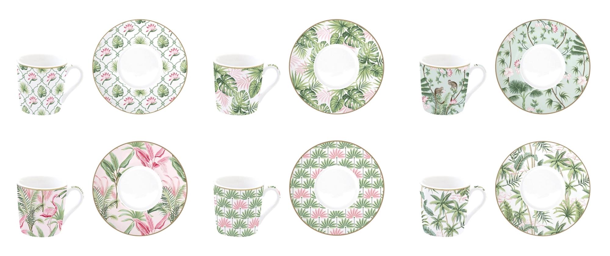 Stilvolle 6er Espressotassen im Wild-Design, 100ml von Easy Life.