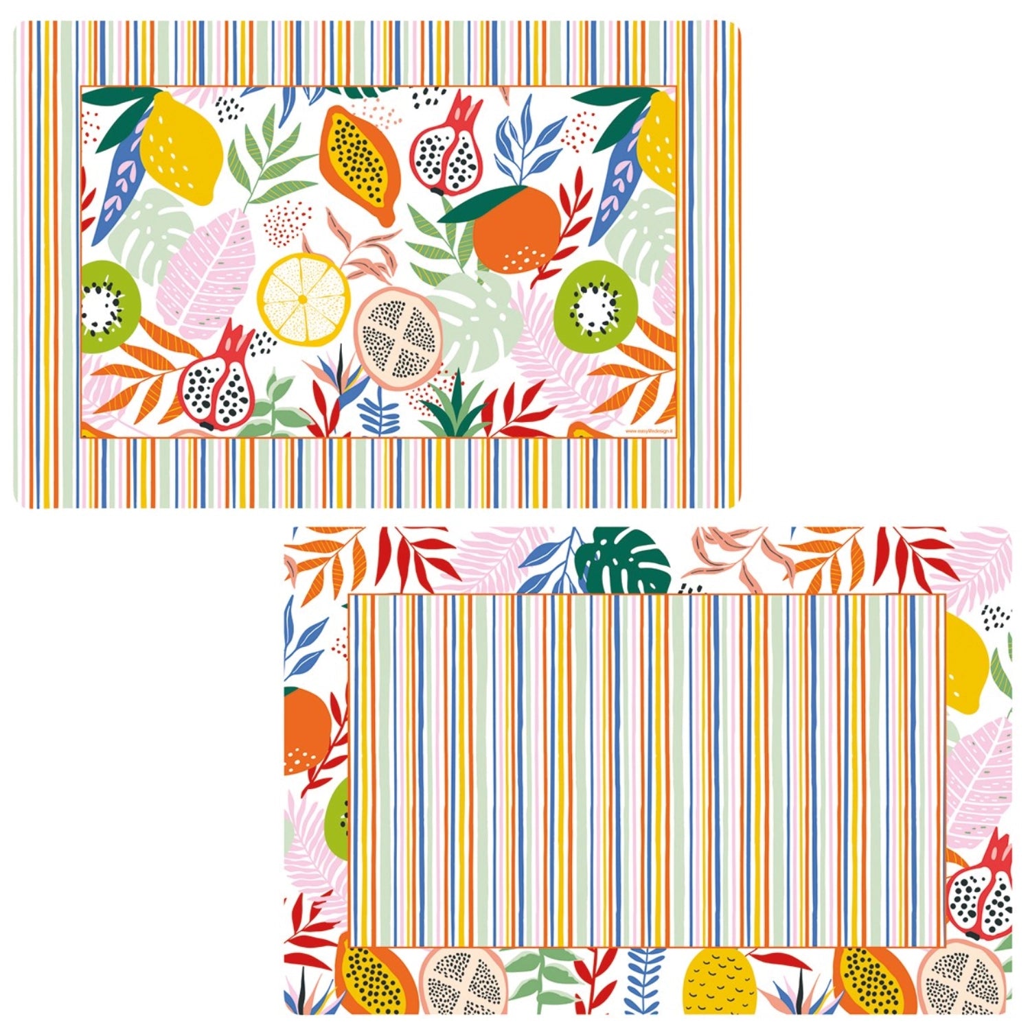 Entdecken Sie das Tutti Frutti Tischset doppelseitig 45x30cm von Easy Life. Ideal für jeden Anlass, pflegeleicht und stilvoll. Jetzt bestellen!