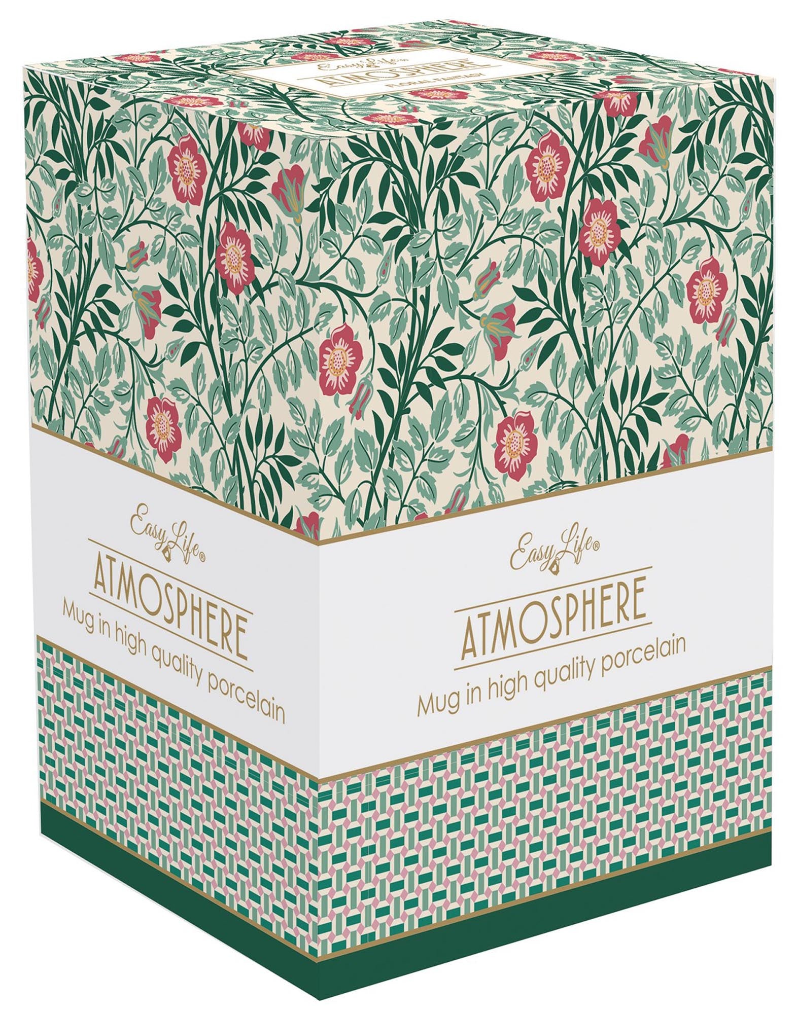 Entdecken Sie den Floral Fantasy Becher 600 ml von Easy Life: Ein stilvolles Porzellan-Kunstwerk mit lebhaften Mustern, perfekt für Ihre Lieblingsgetränke.