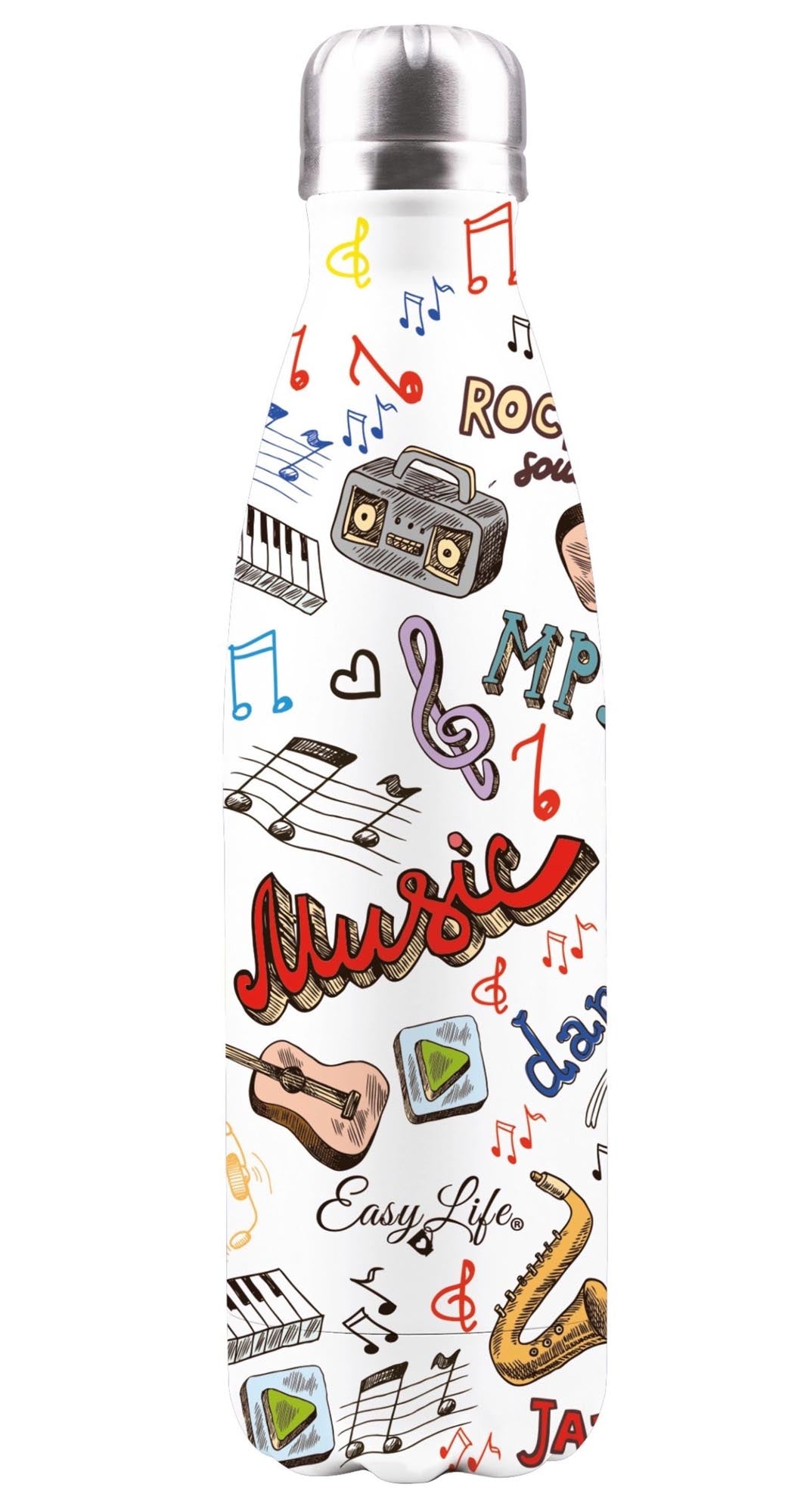 500ml Easy Life Isolierflasche: Perfekt für Musik und heisse Getränke.