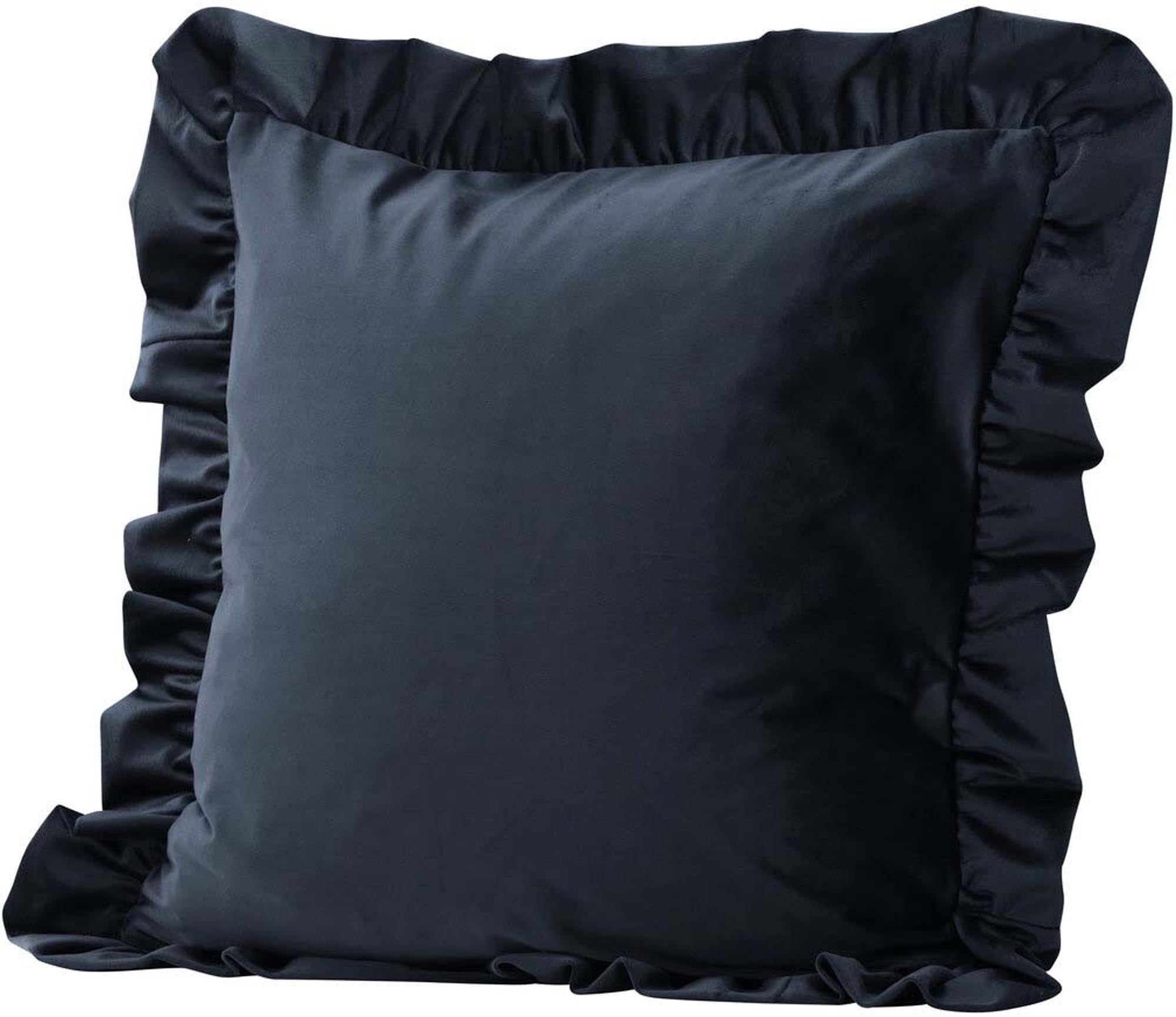 Hailey Kissenbezug in Dunkelblau präsentiert im Onlineshop von KAQTU Design AG. Deko Kissenbezug ist von Venture Home