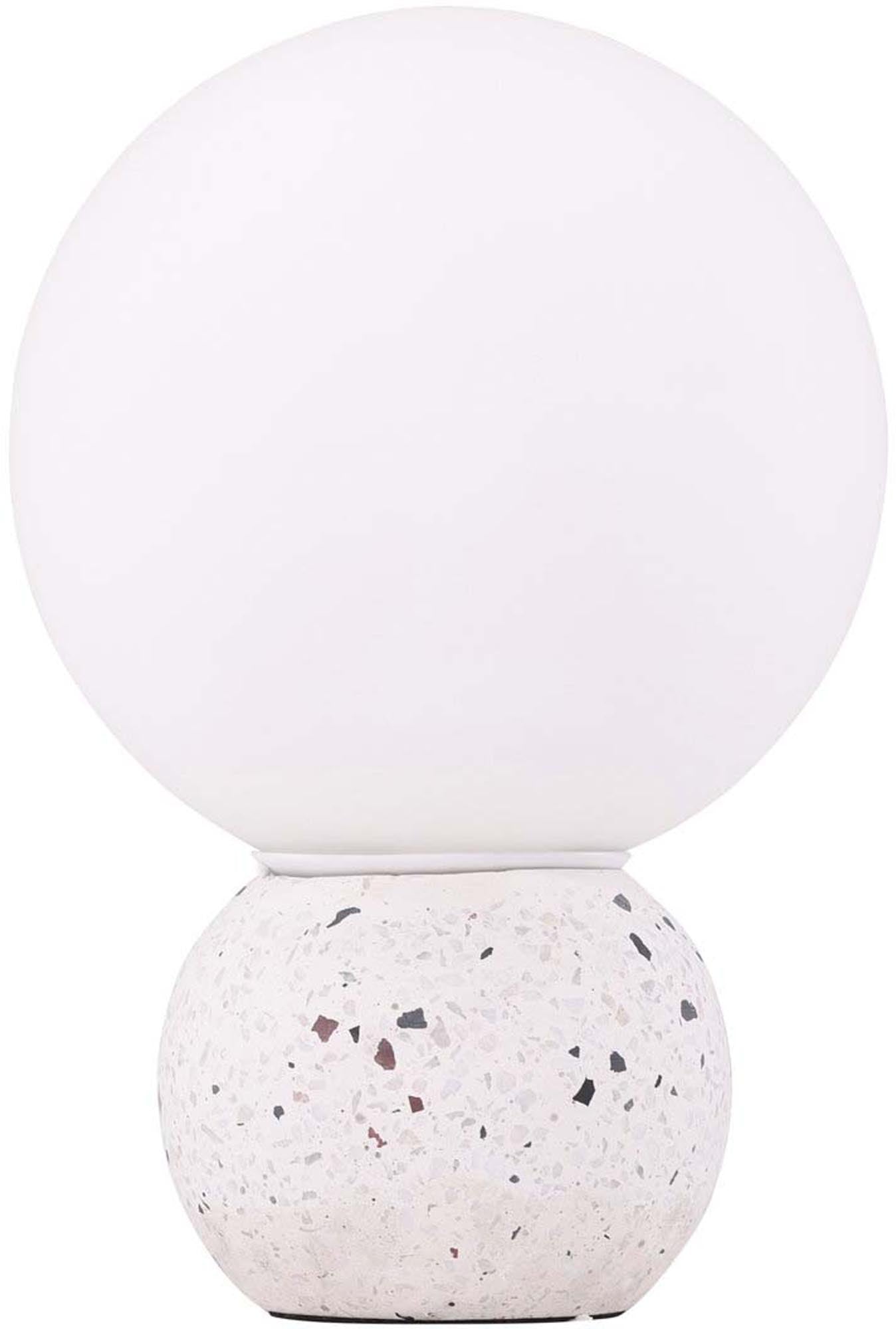 Elegante Tischleuchte Metz mit einzigartigem Terrazzo-Sockel.