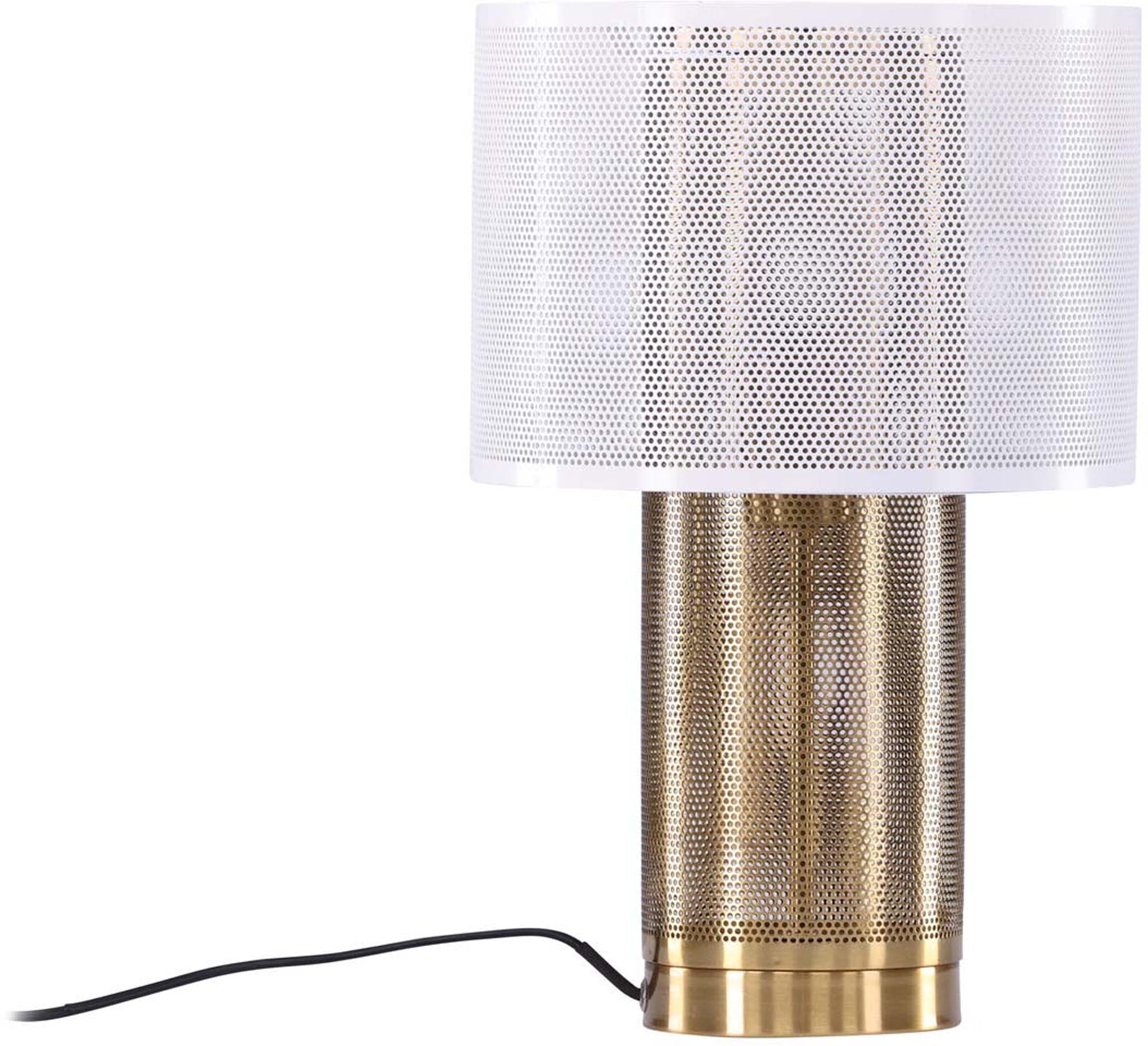 Gap Tischleuchte von Venture Home: Moderner Eisenfuss, sanftes Licht durch schwarzen Schirm. Perfekt für Schreibtisch, Nachttisch oder Wohnzimmer.