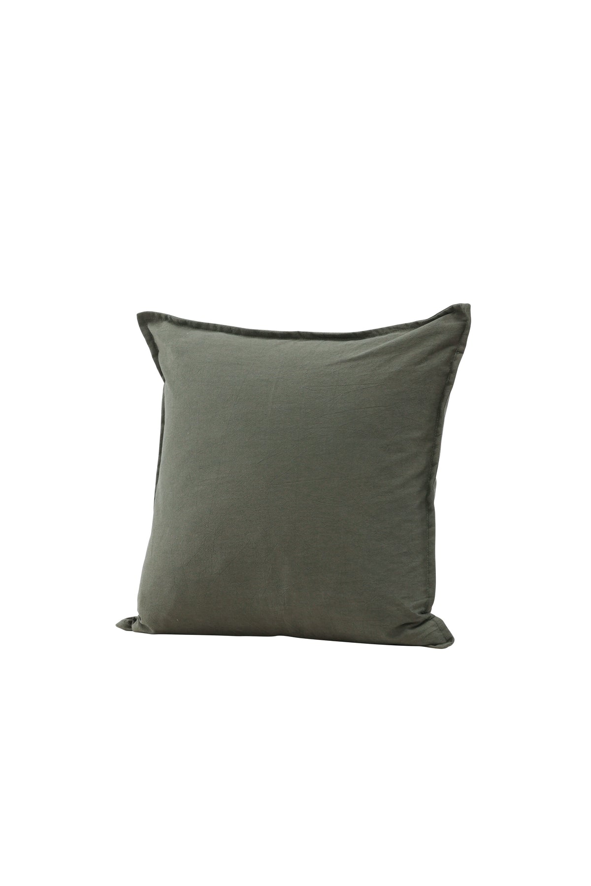 Beiger Kissenbezug Ronja aus 100 % Baumwolle, quadratische Form 45 x 45 cm, mit Reissverschluss und Passepoil-Rand auf der Rückseite.