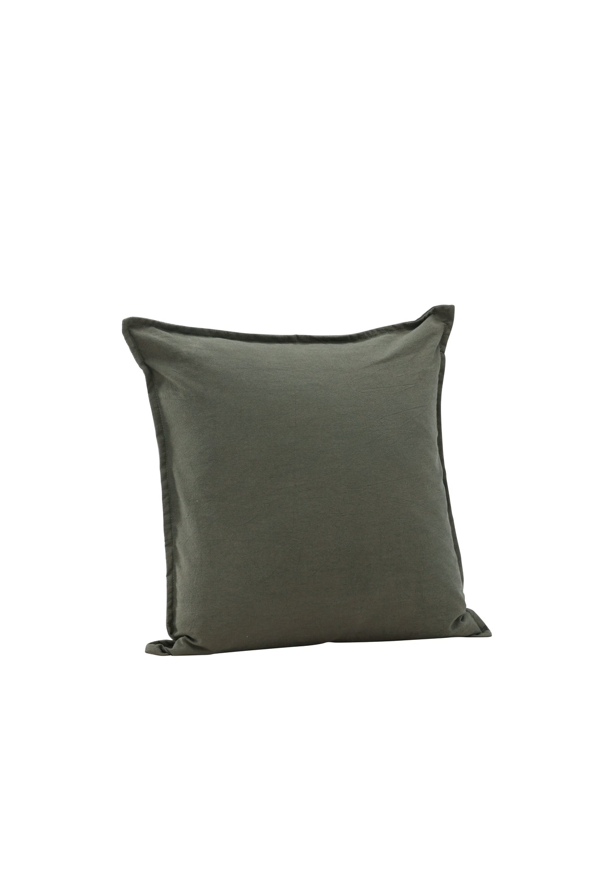 Beiger Kissenbezug Ronja aus 100 % Baumwolle, quadratische Form 45 x 45 cm, mit Reissverschluss und Passepoil-Rand auf der Rückseite.