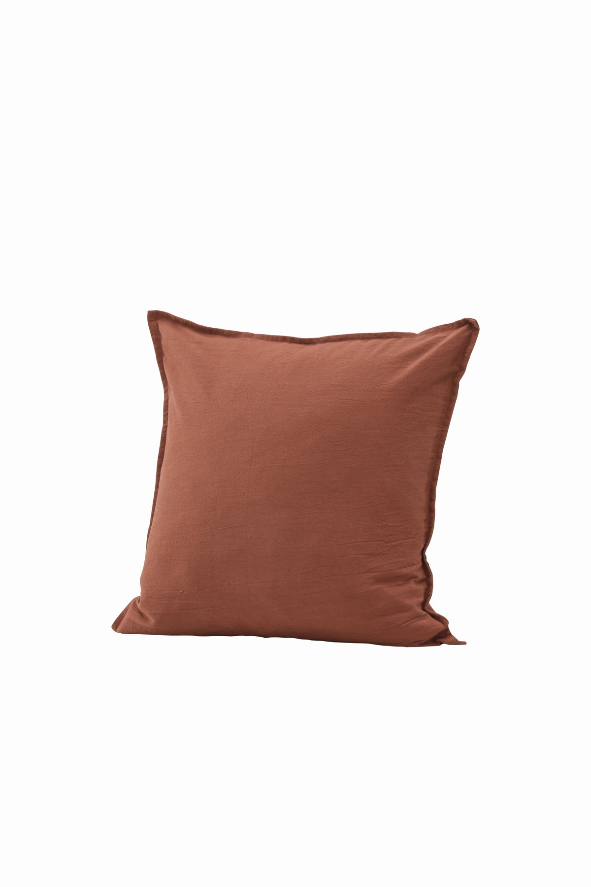 Beiger Kissenbezug Ronja aus 100 % Baumwolle, quadratische Form 45 x 45 cm, mit Reissverschluss und Passepoil-Rand auf der Rückseite.