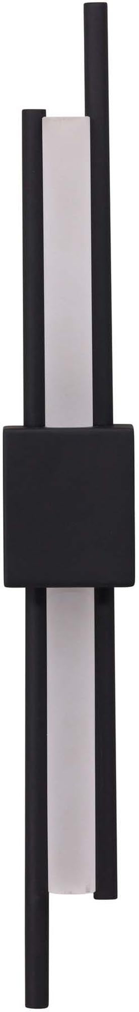 Elegante Clermont Wandleuchte: Mattschwarzes Eisen, weisser Acrylschirm, vielseitig, modern, stilvoll, langlebig, harmonisch.