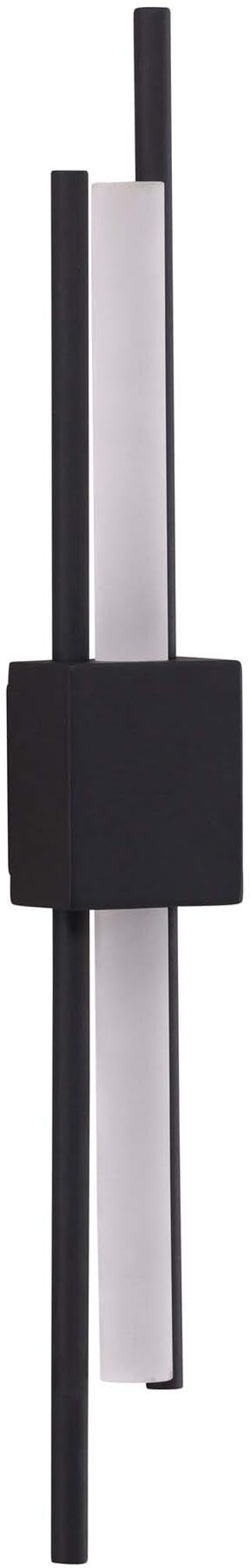 Elegante Clermont Wandleuchte: Mattschwarzes Eisen, weisser Acrylschirm, vielseitig, modern, stilvoll, langlebig, harmonisch.