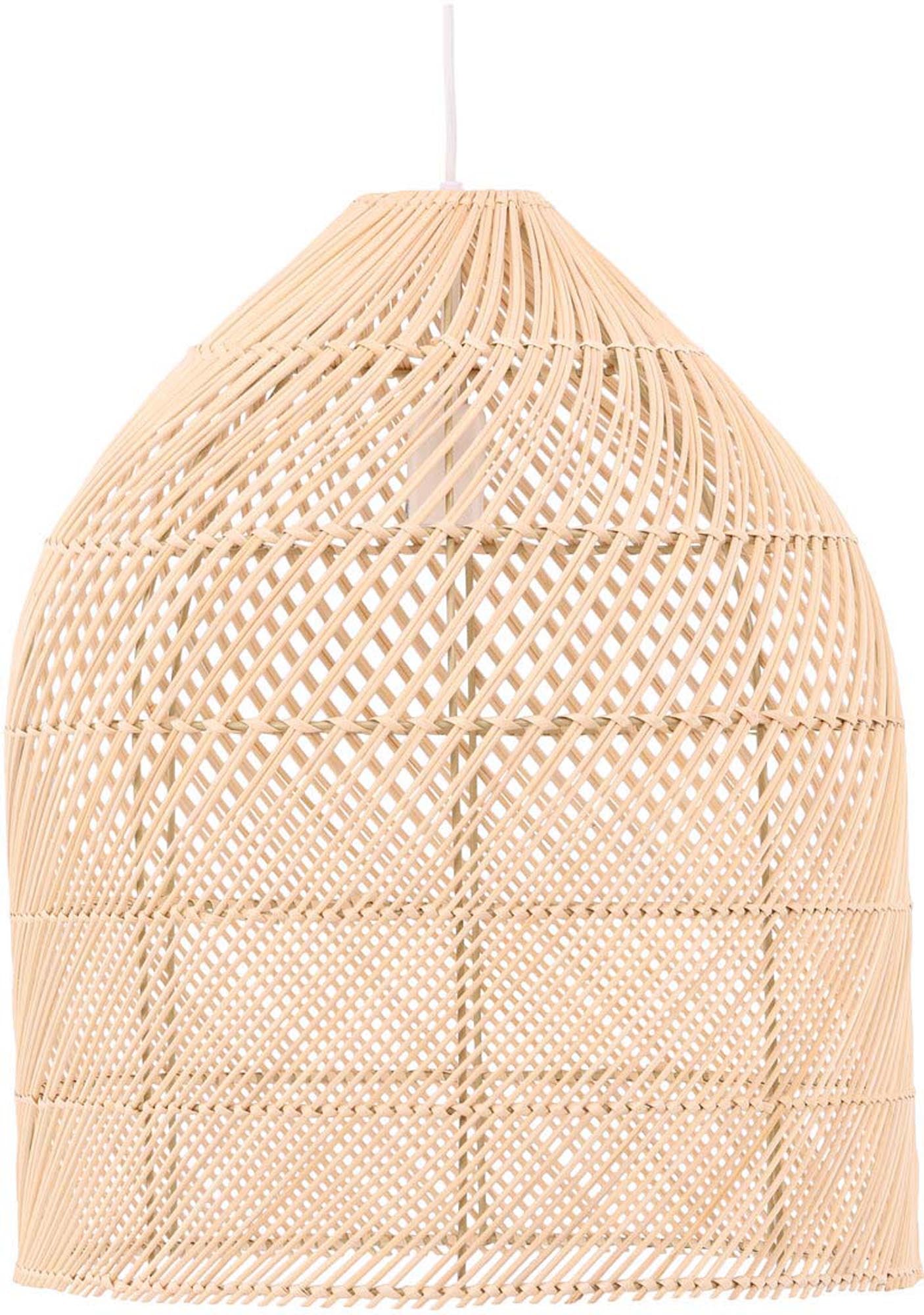 Stilvolle Brivela Pendelleuchte: Rattan-Lampenschirm, warmes Licht, modernes Design, vielseitig einsetzbar, 53x45x45 cm.