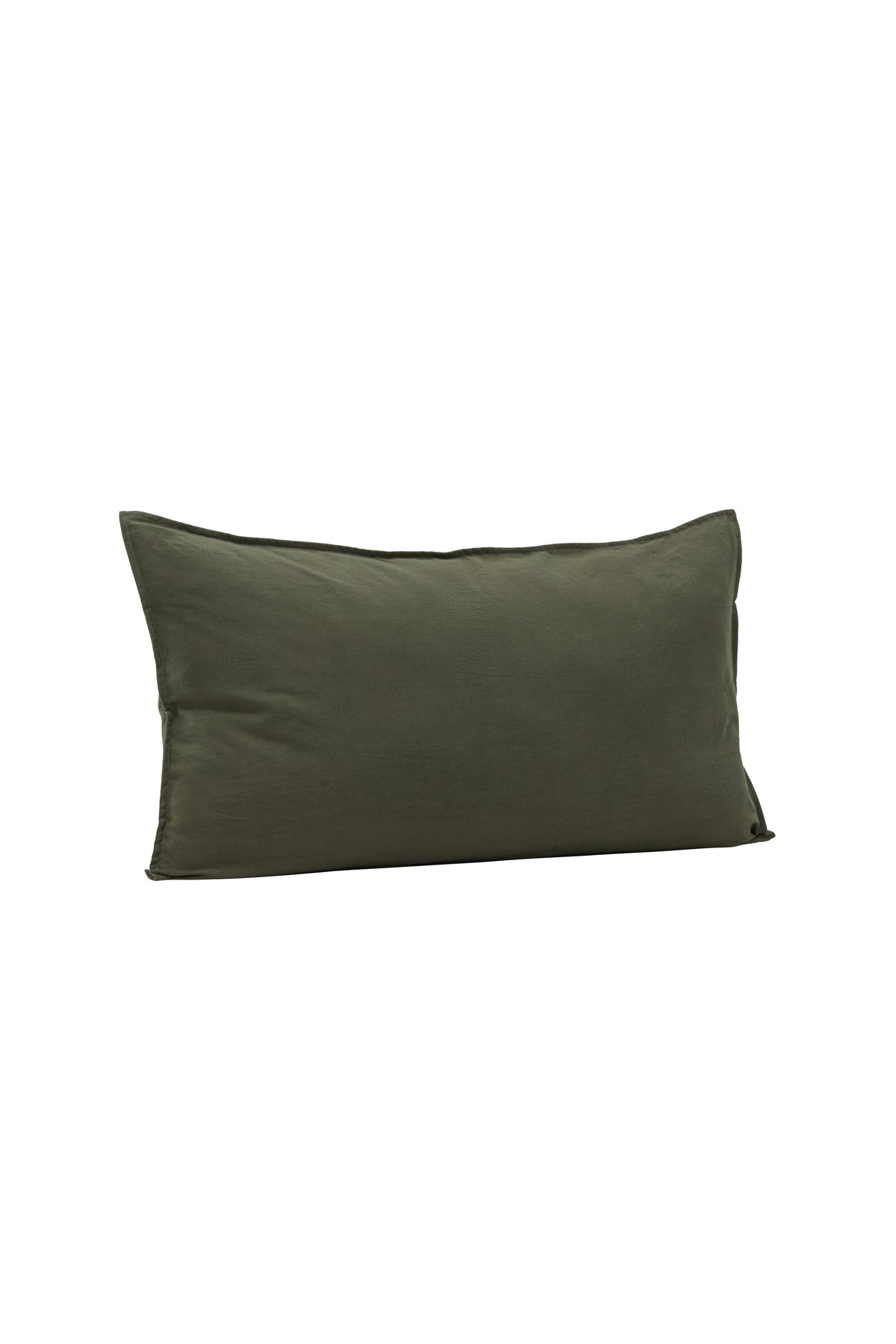 Beiger Kissenbezug Ronja aus 100 % Baumwolle, quadratische Form 45 x 45 cm, mit Reissverschluss und Passepoil-Rand auf der Rückseite.