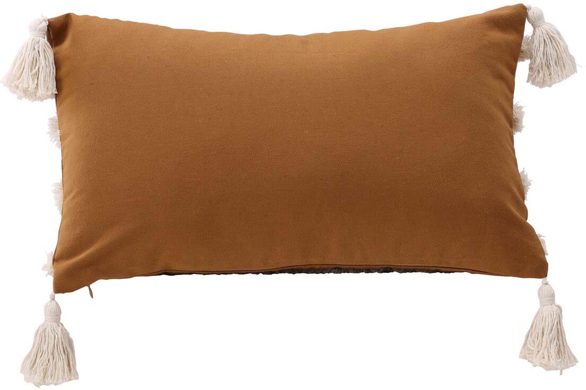 Elina Kissenbezug in Rostrot mit eleganten Fransen von Venture Home.