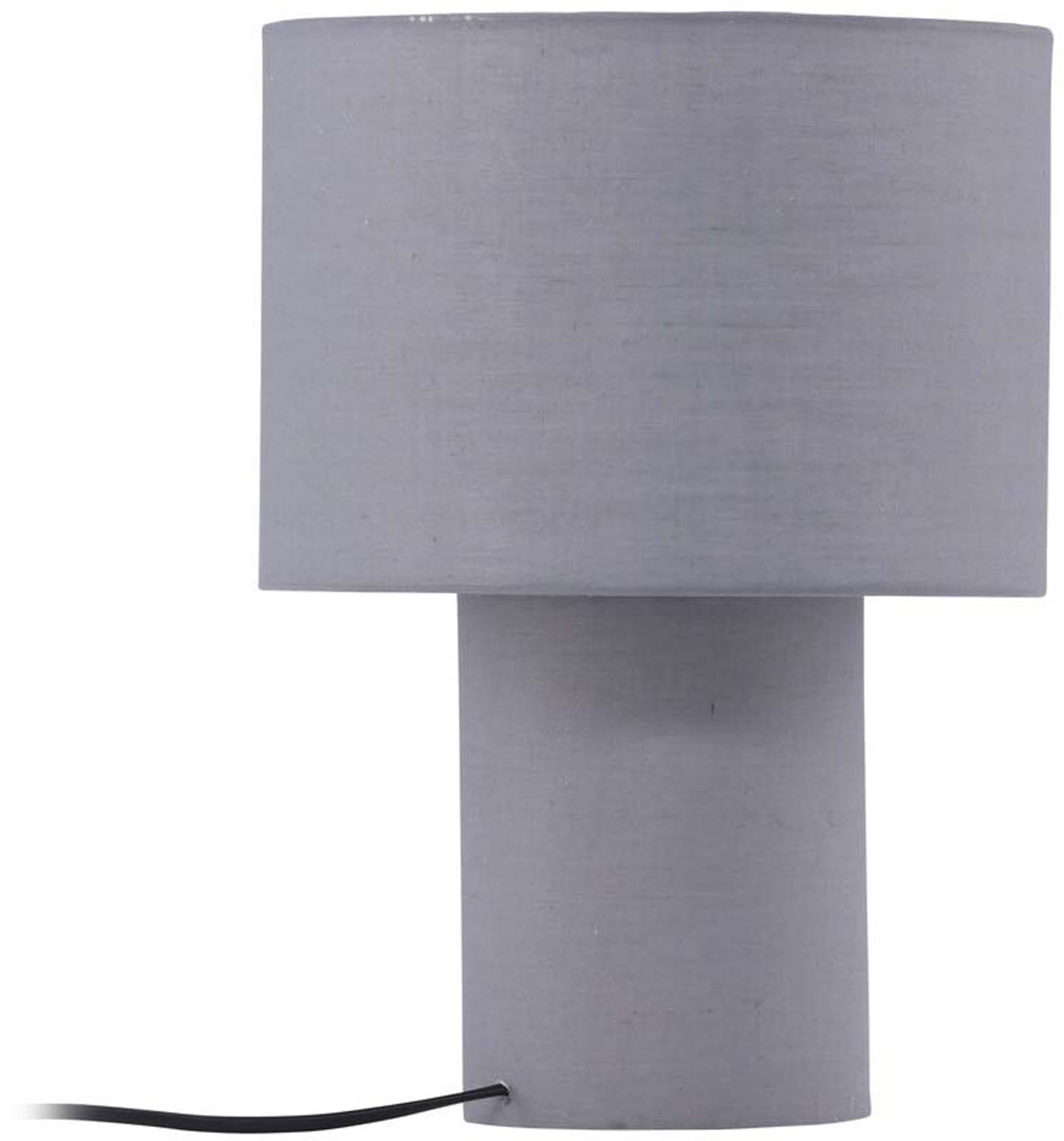 Elegante Etenio Tischleuchte von Venture Home, aus feinem grauen Leinen, sorgt für harmonisches Licht und stilvolle Akzente in Ihrem Zuhause.