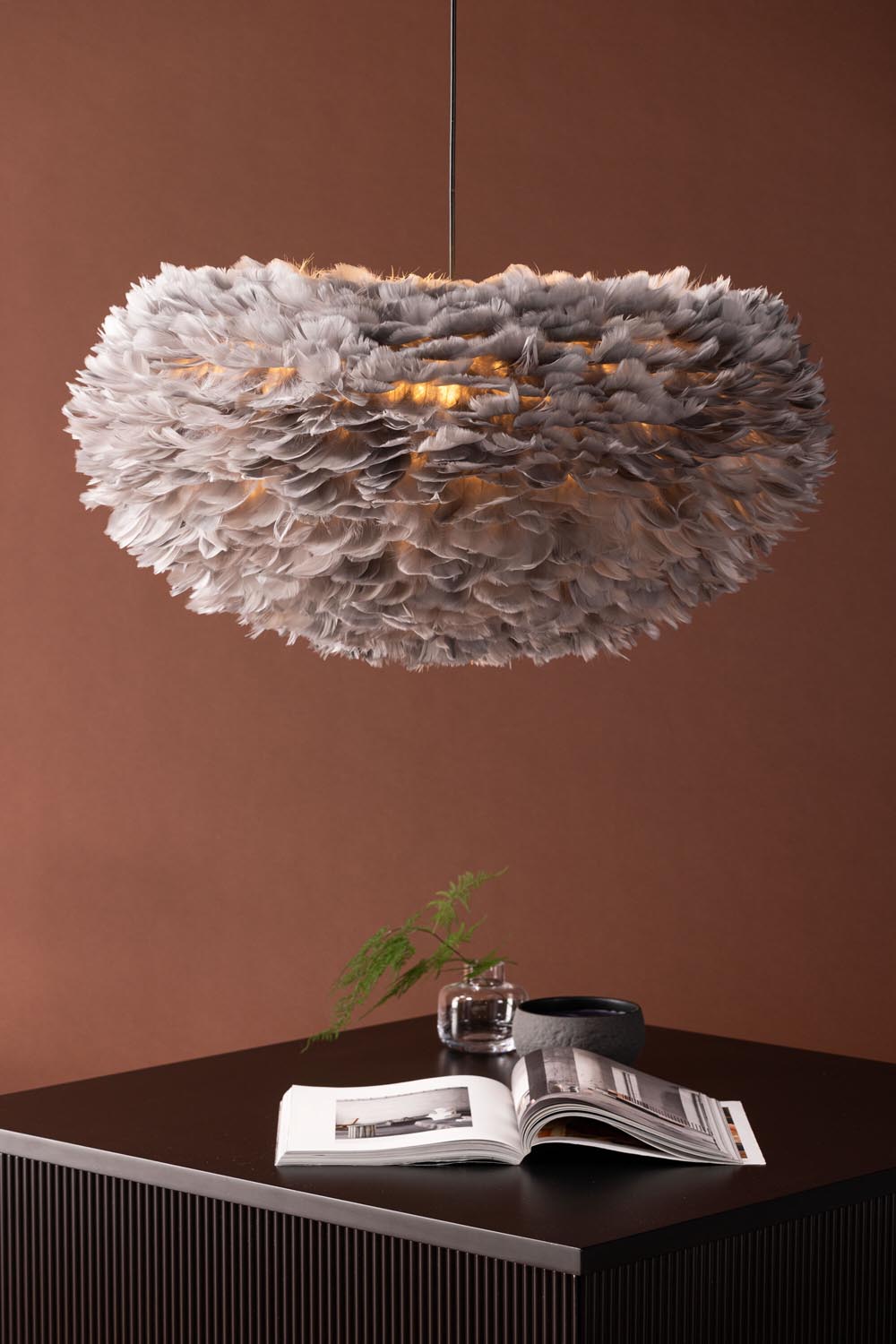 Nicola Pendelleuchte in Grau präsentiert im Onlineshop von KAQTU Design AG. Pendelleuchte ist von Venture Home