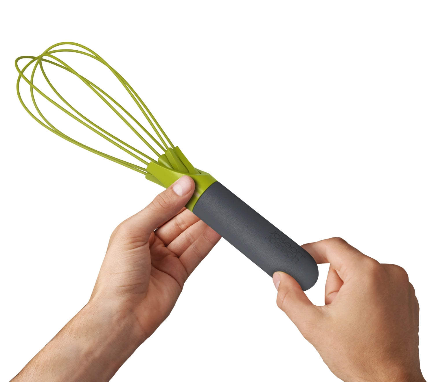 Der innovative Twist Schneebesen von Joseph Joseph bietet eine flexible, drehbare Funktion für effizientes Rühren und Schlagen in der Küche.