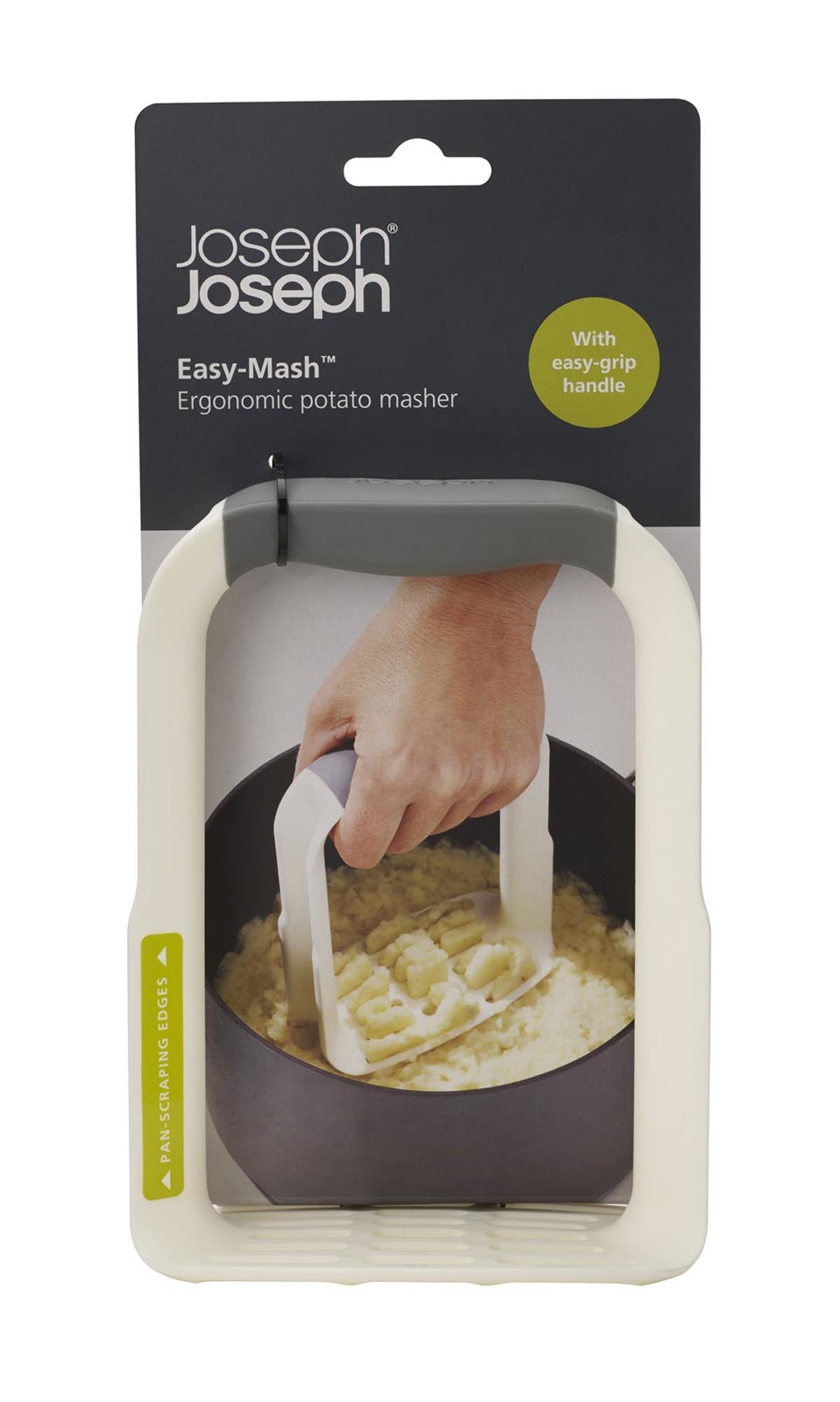 Der Easy-Mash Kartoffelstampfer von Joseph Joseph vereinfacht das Stampfen mit seinem ergonomischen Griff und stilvollen Design. Kompakt und robust!