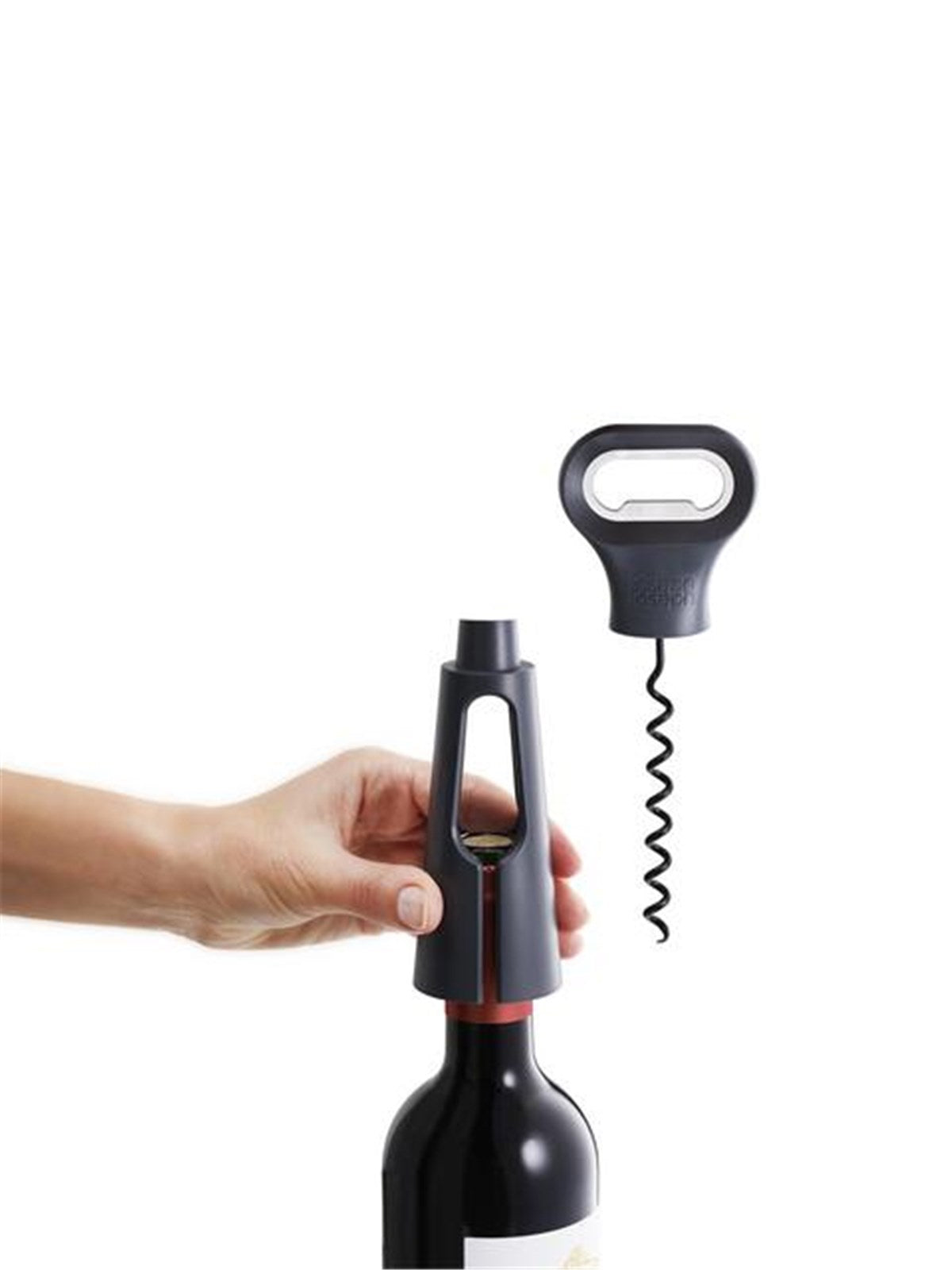 Erleben Sie den BarStar 3-in-1 Korkenzieher von Joseph Joseph – Ihr unverzichtbares Barwerkzeug für müheloses Öffnen von Wein- und Sektflaschen!