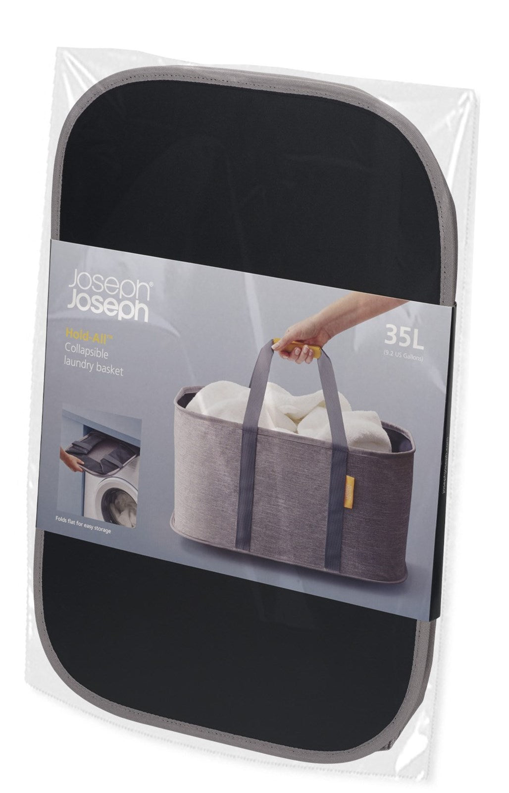 Der faltbare Hold-All Wäschekorb in Grau von Joseph Joseph bietet stilvolle Ordnung. Robust, leicht und platzsparend – perfekt für jedes Zuhause!