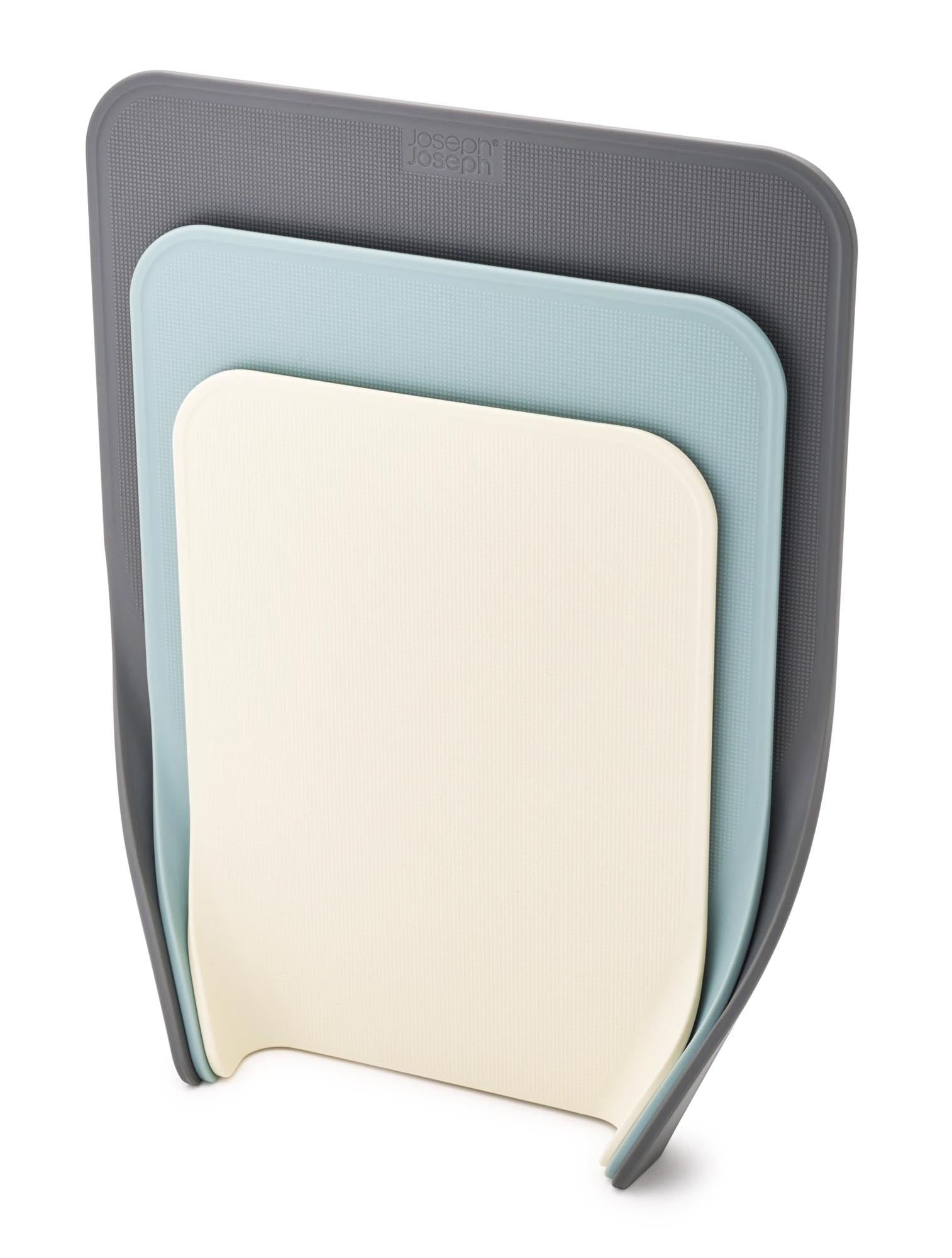 Stilvolle Joseph Joseph Nest Schneidebretter, 3-tlg, grau-blau, 25.5x34cm.