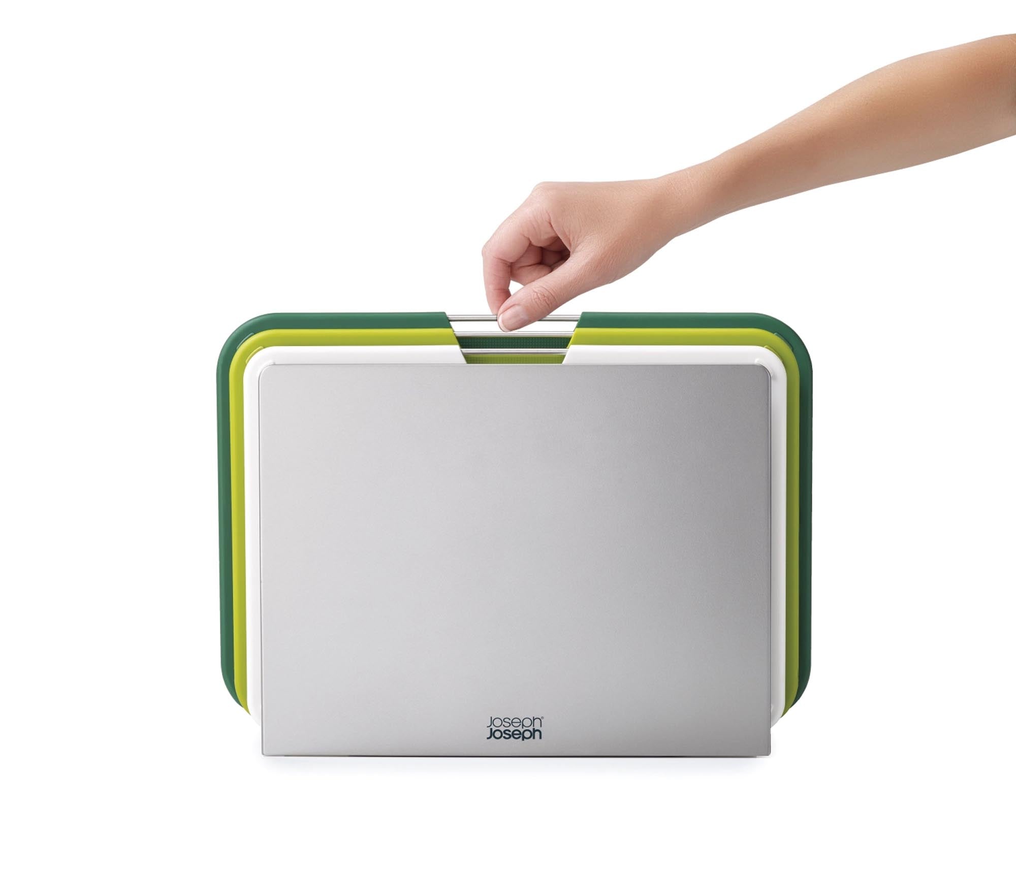 Praktisches und stilvolles Schneidebrett in frischem Grün von Joseph Joseph. Ideal für alle Kochbedürfnisse, langlebig und hygienisch.