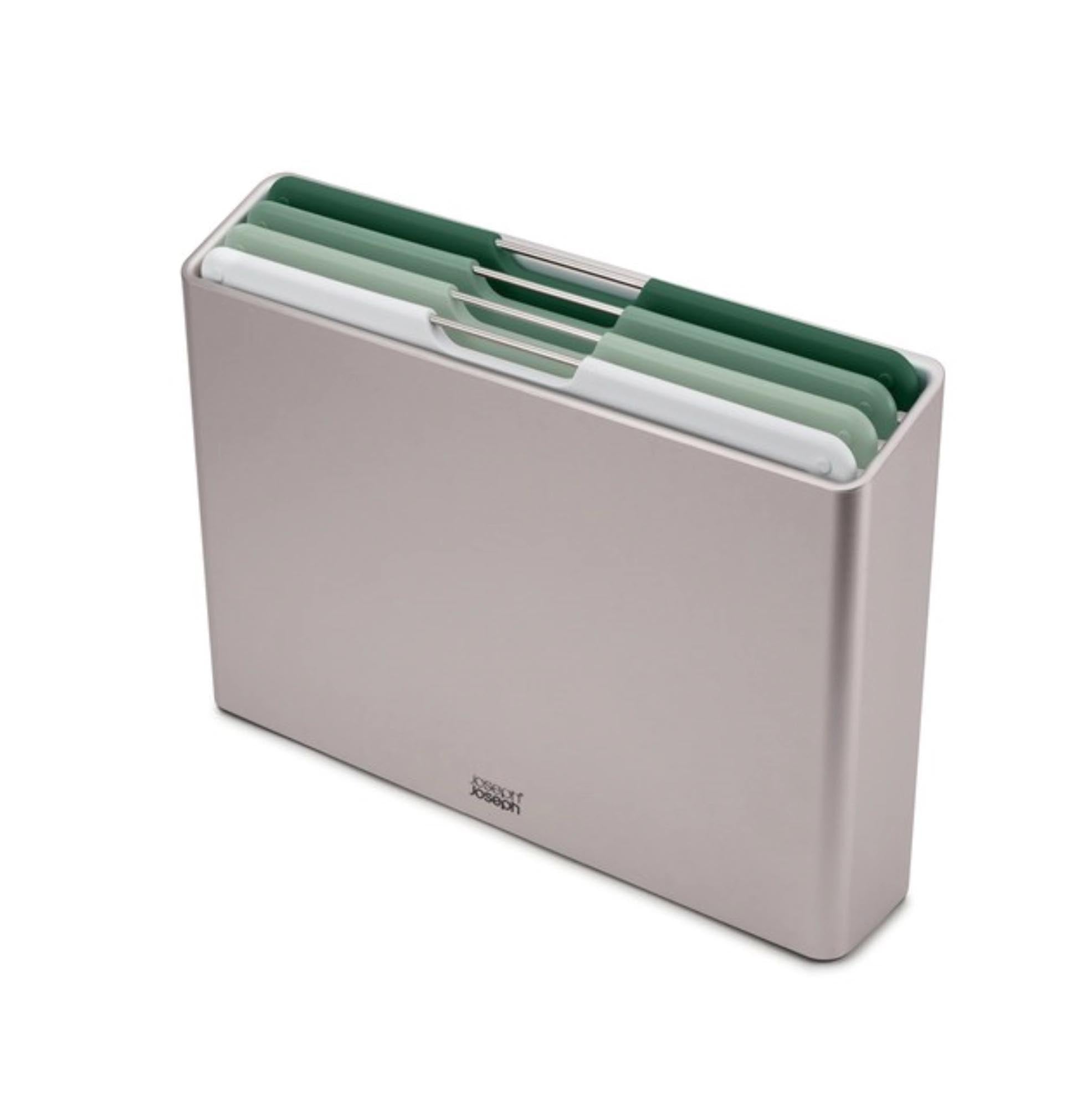 Folio Sage: Grosses 4-teiliges Schneidebrett-Set von Joseph Joseph.