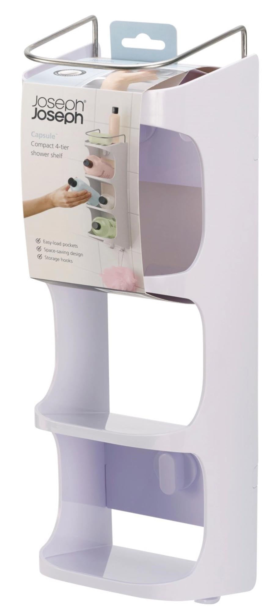 Stilvolles 4-stufiges Duschregal von Joseph Joseph, 45 cm hoch.