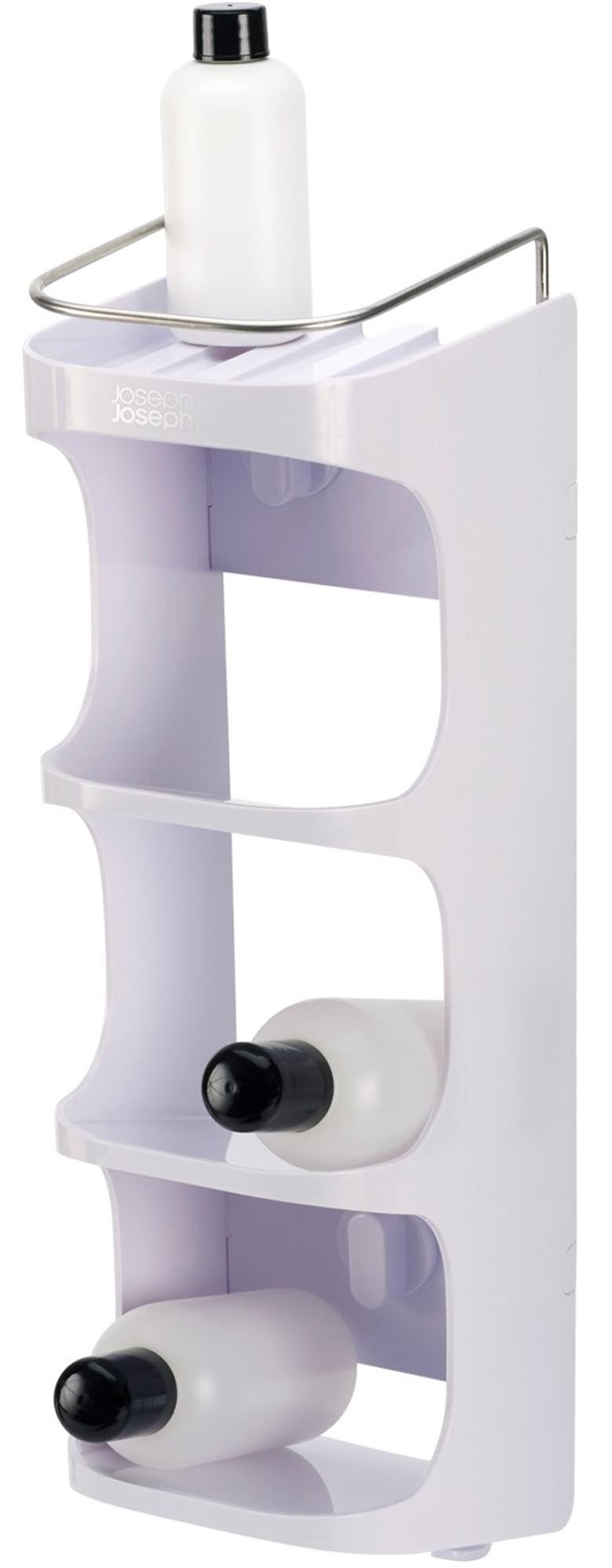 Kompaktes 4-stufiges Duschregal von Joseph Joseph: stilvoll, robust, wasserabweisend, ideal für Shampoo & Duschgel, einfach zu montieren.