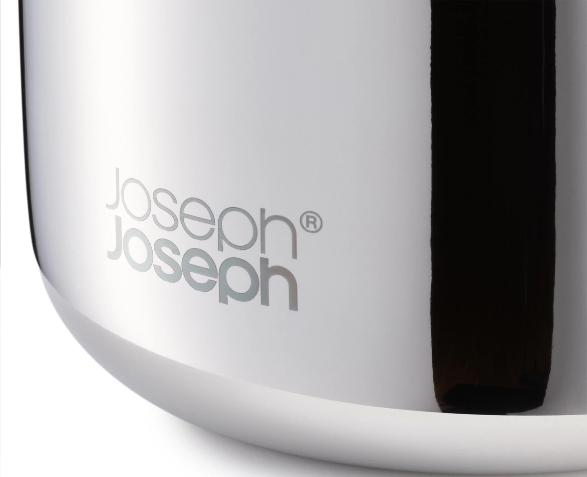 Moderner Zahnbürstenhalter aus Edelstahl von Joseph Joseph.