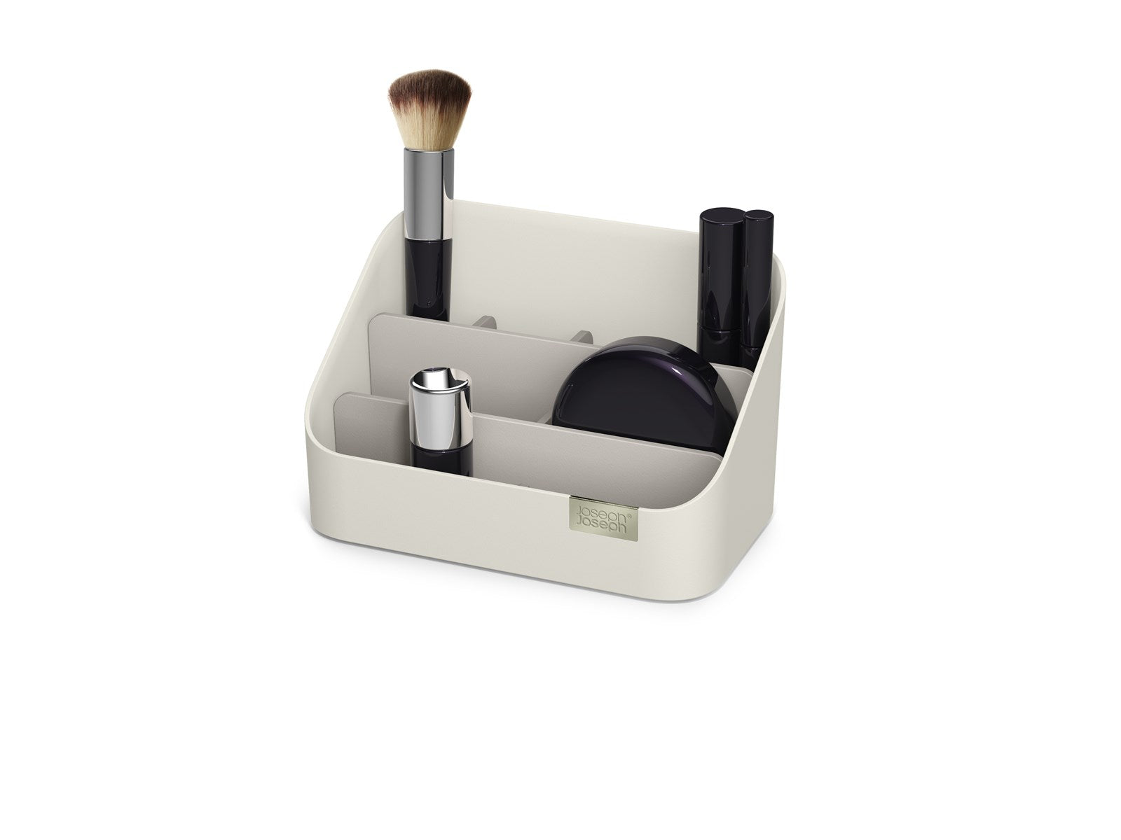 Kompakter Kosmetik-Organizer von Joseph Joseph mit gestuftem Design, ideal für Make-up und Pflege, Masse: 18x10.7x11cm.