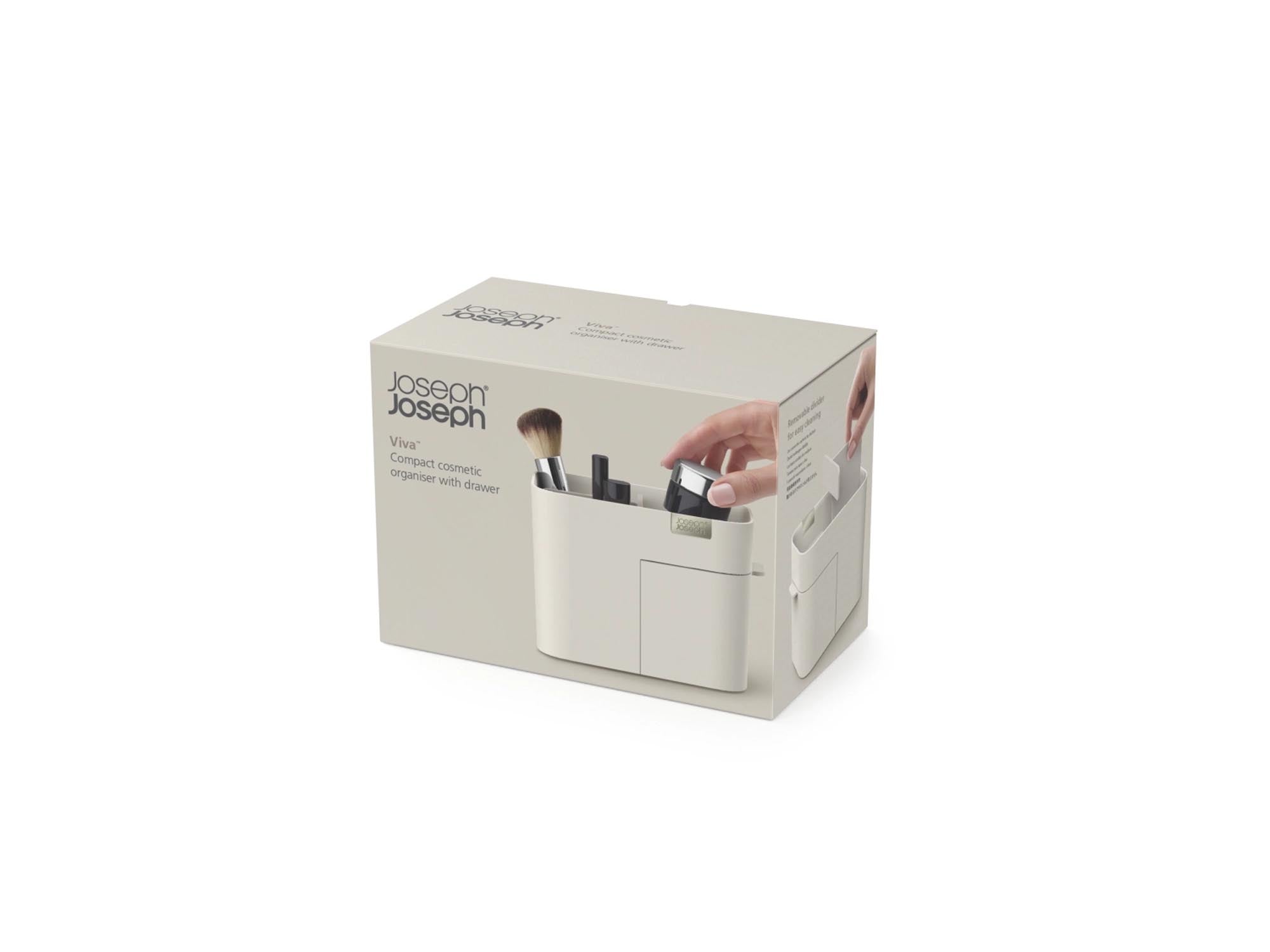 Viva Kosmetik-Organizer von Joseph Joseph, kompakt mit Schublade, perfekt für Make-up und Zubehör, Masse: 17x9.7x12cm, elegant und praktisch.