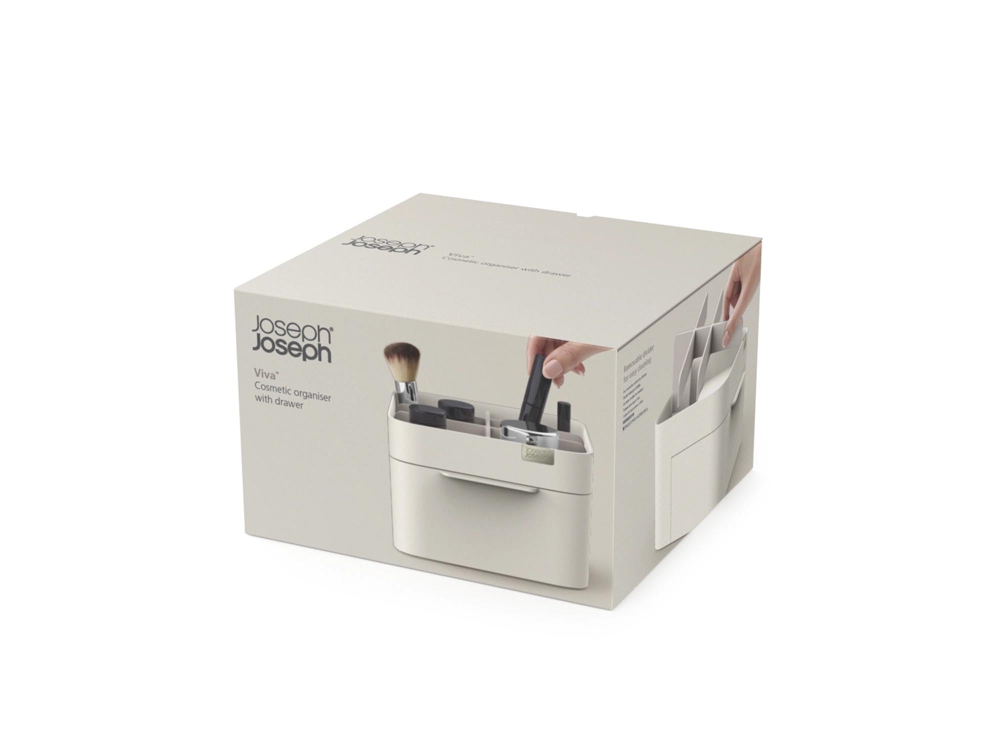 Eleganter Viva Kosmetik-Organizer von Joseph Joseph mit Schublade, ideal für Badutensilien, Masse: 18.5x19.5x12cm.