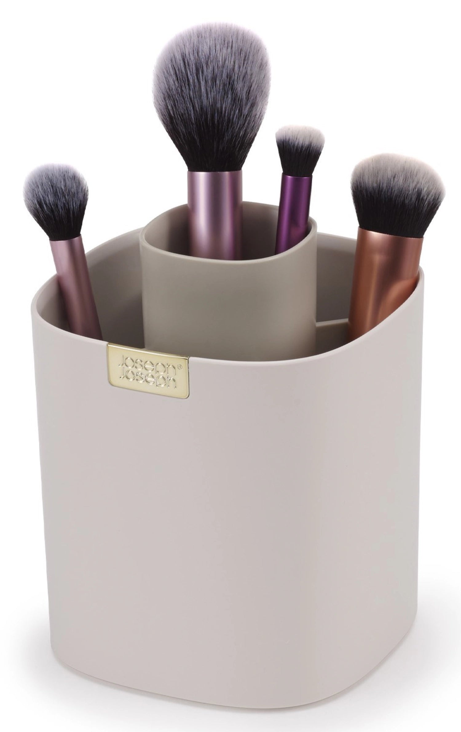 Eleganter Pinselbehälter von Joseph Joseph, ideal für die stilvolle Organisation von Make-up-Pinseln und Beauty-Accessoires im Badezimmer.