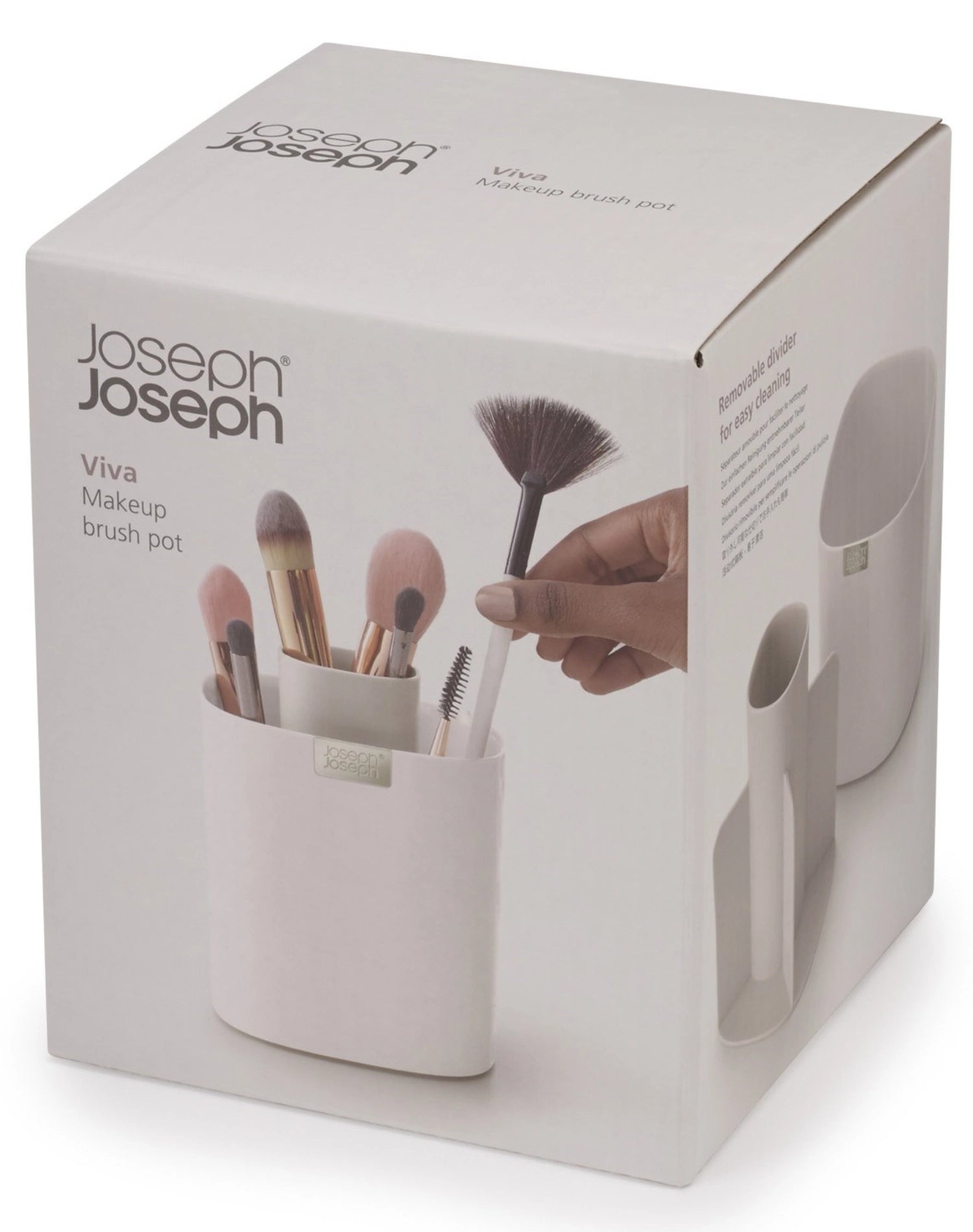 Moderner Pinselhalter von Joseph Joseph, perfekt für die praktische Aufbewahrung und ansprechende Präsentation von Make-up-Utensilien.
