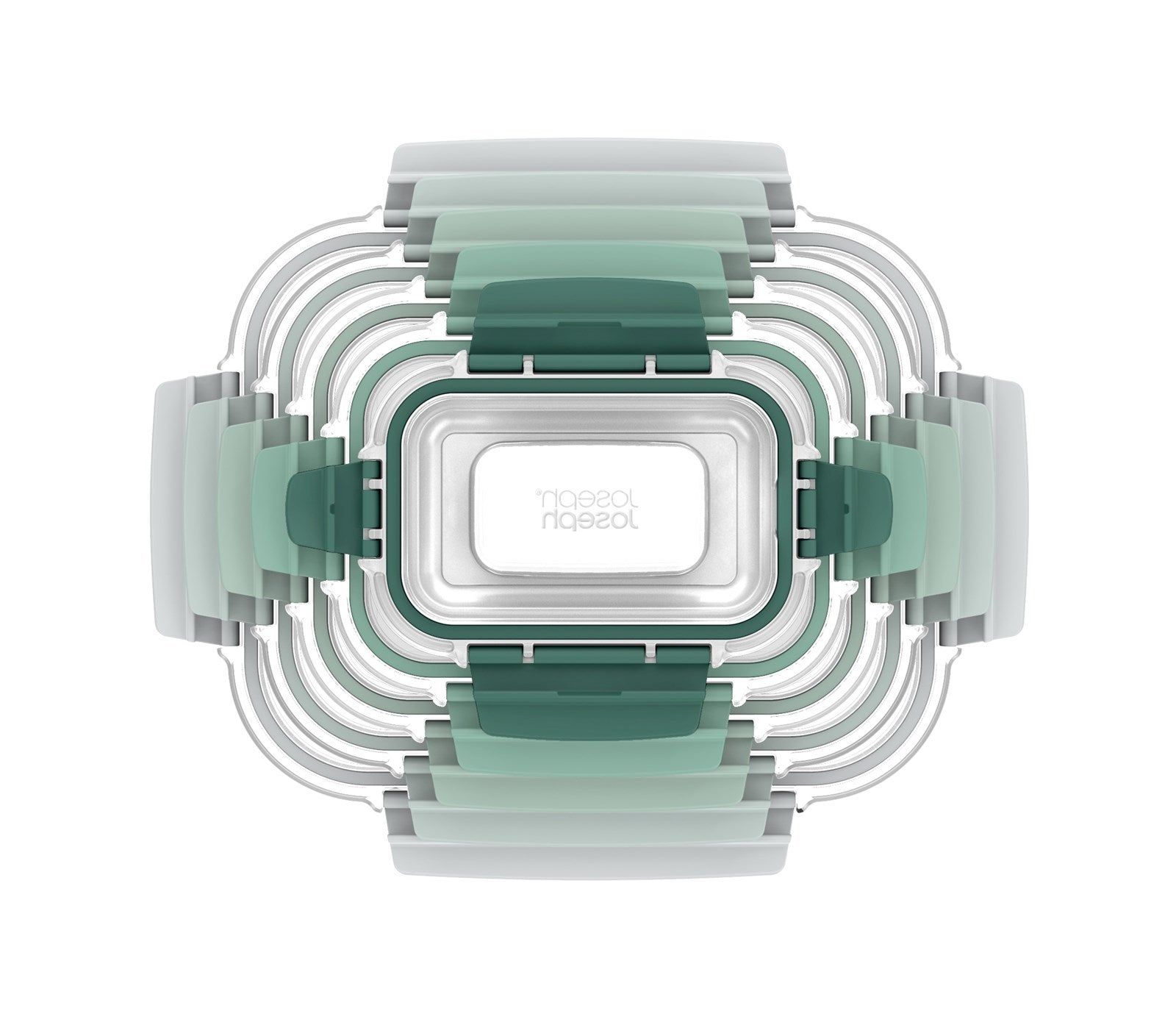 Praktisches 5-teiliges Vorratsdosenset von Joseph Joseph, 20x16,3cm, BPA-frei, stapelbar, transparent für einfache Lebensmittelorganisation.