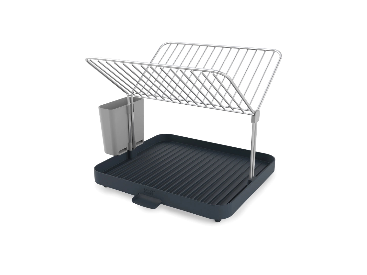 Moderner Y-Rack Geschirrabtropfständer in elegantem Grau, perfekt für effizientes Abtropfen und optimalen Platzbedarf in der Küche.