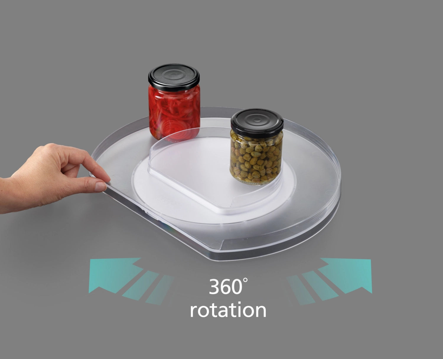 FridgeStore Karusell von Joseph Joseph: innovativer drehbarer Vorratsbehälter für platzsparende Lagerung und schnellen Zugriff auf Ihre Lebensmittel.