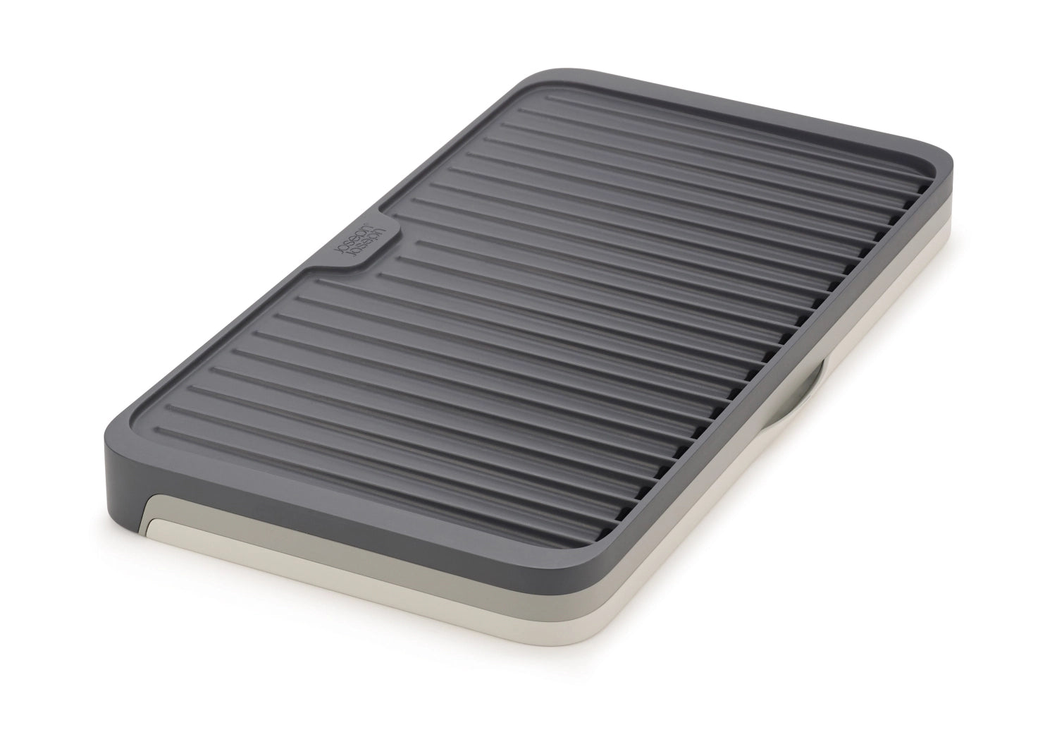 Praktisches, graues Abtropfgestell im Tierdesign von Joseph Joseph, erweiterbar für mehr Platz und ideal für Geschirr und Besteck.