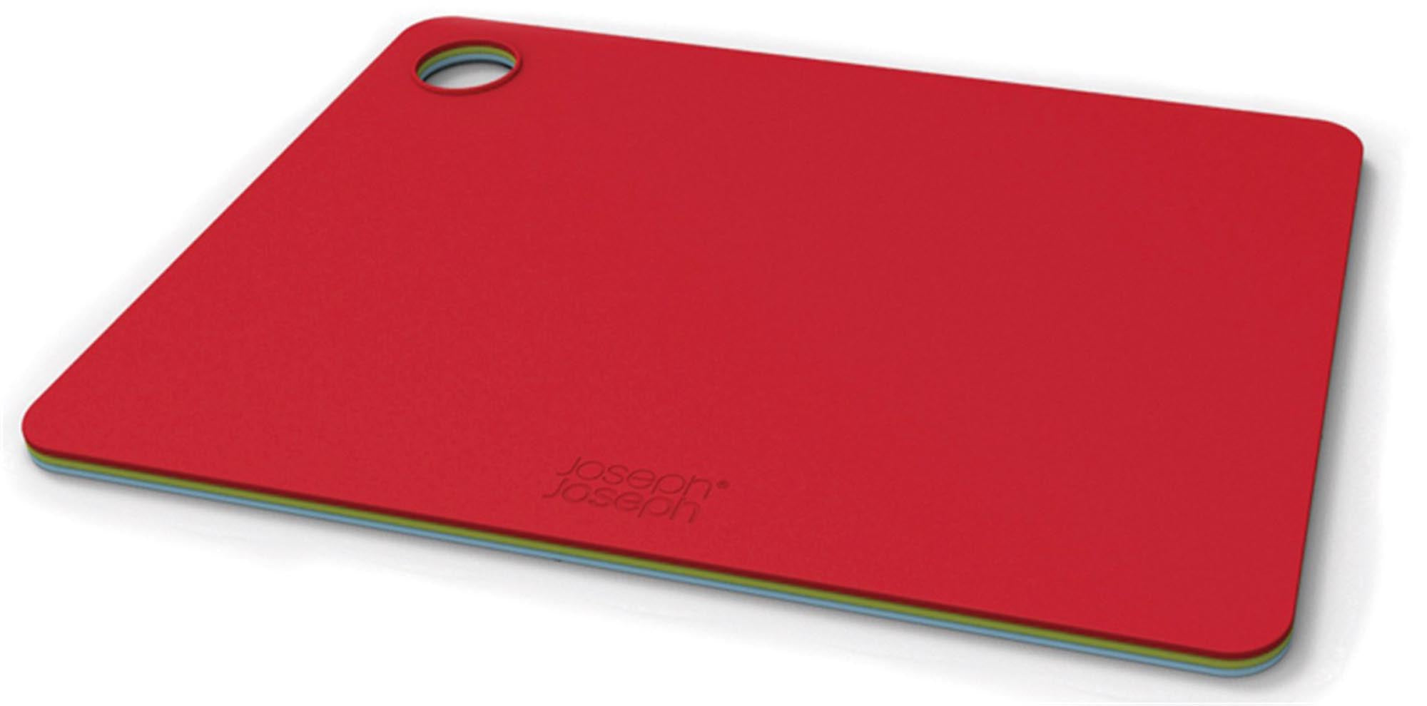 Entdecken Sie das 3er Set Schneidematten von Joseph Joseph in lebhaften Farben! Ideal für sicheres, hygienisches Schneiden und einfache Reinigung.