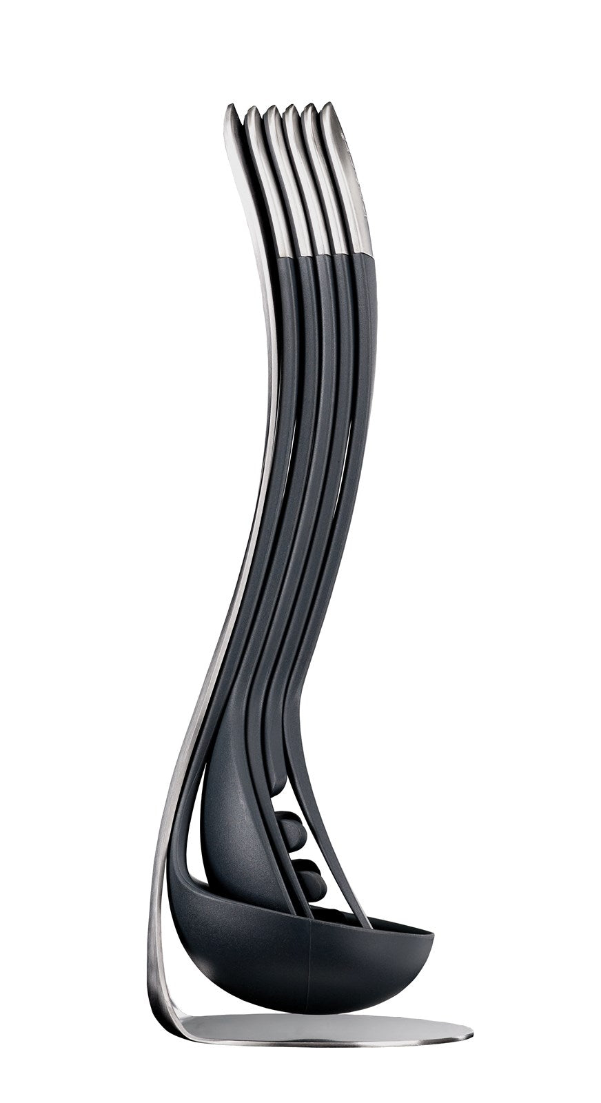 Stilvolle 5-teilige Nest Steel Küchenhelfer von Joseph Joseph.