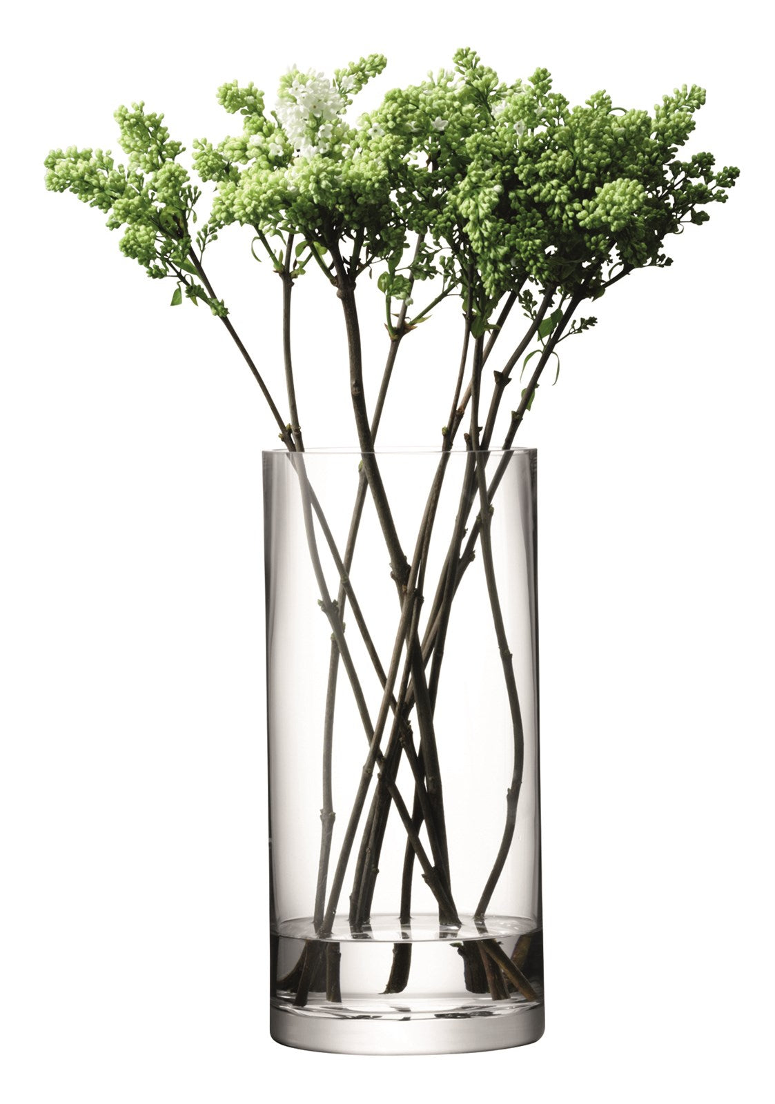 Stilvolle Column Vase Kerzenhalter von LSA: 36 cm hoch, Ø17 cm, aus klarem Glas. Ideal für Blumen oder Kerzen, schafft eine einladende Atmosphäre.