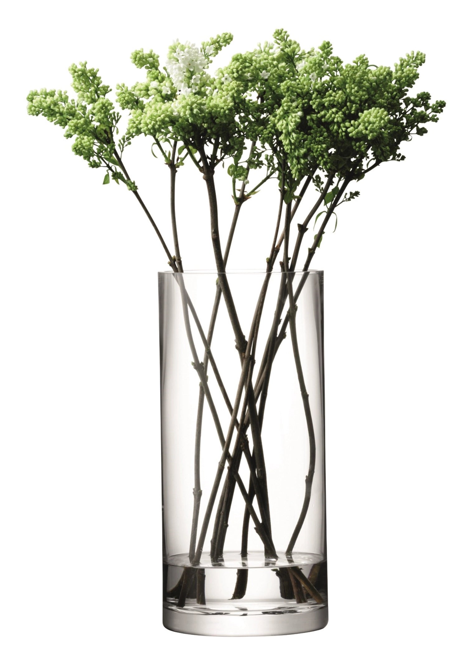 Eleganter Column Vase Kerzenhalter von LSA, klar, H36 x Ø17cm, ideal für stilvolle Tischdekoration und stimmungsvolle Beleuchtung.