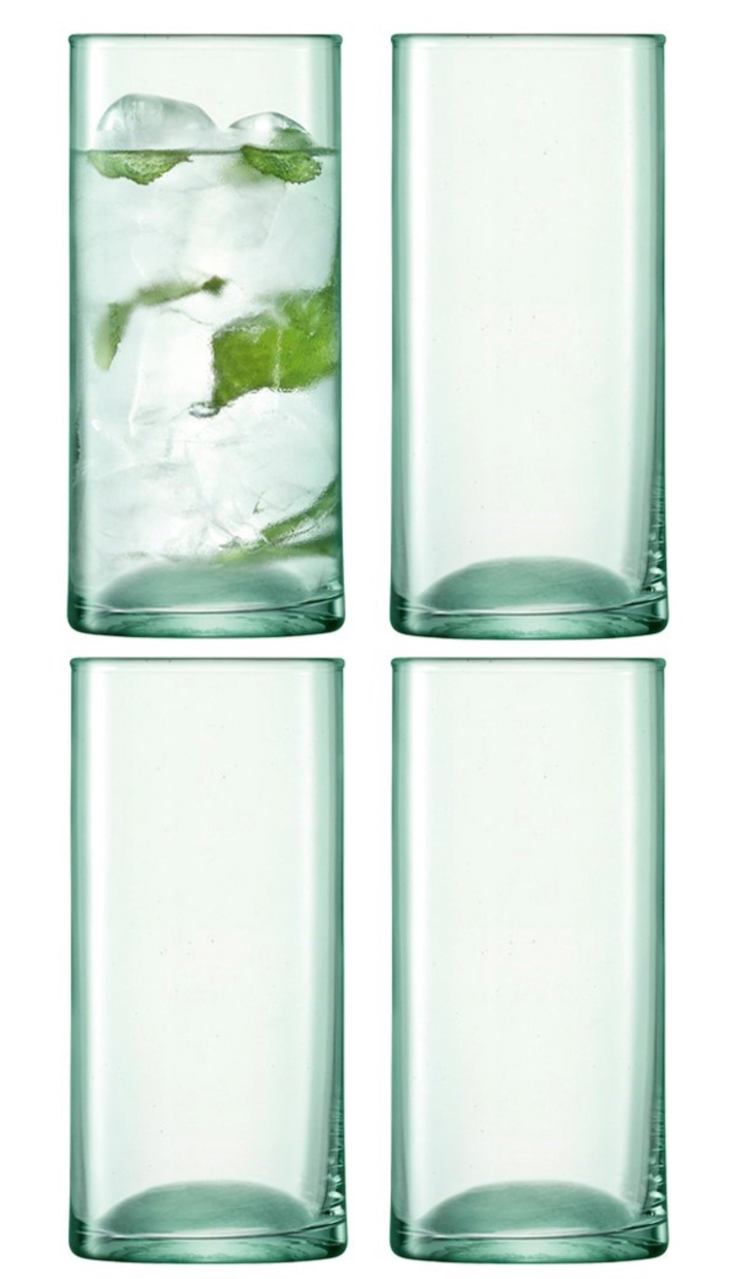 Elegantes 4er Set Canopy Saftgläser (350ml) von LSA, ideal für erfrischende Getränke, vereint modernes Design mit hochwertiger Verarbeitung.