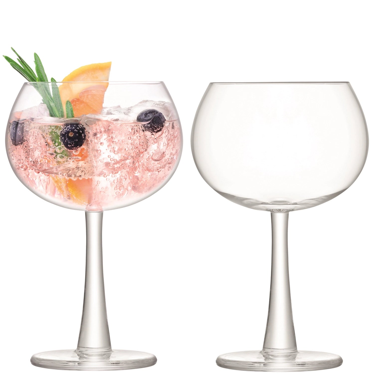 Elegantes 2er Set Gin Ballongläser von LSA, 420ml, klar, ideal für Gin und Cocktails, mit stilvollem Design für besondere Anlässe.