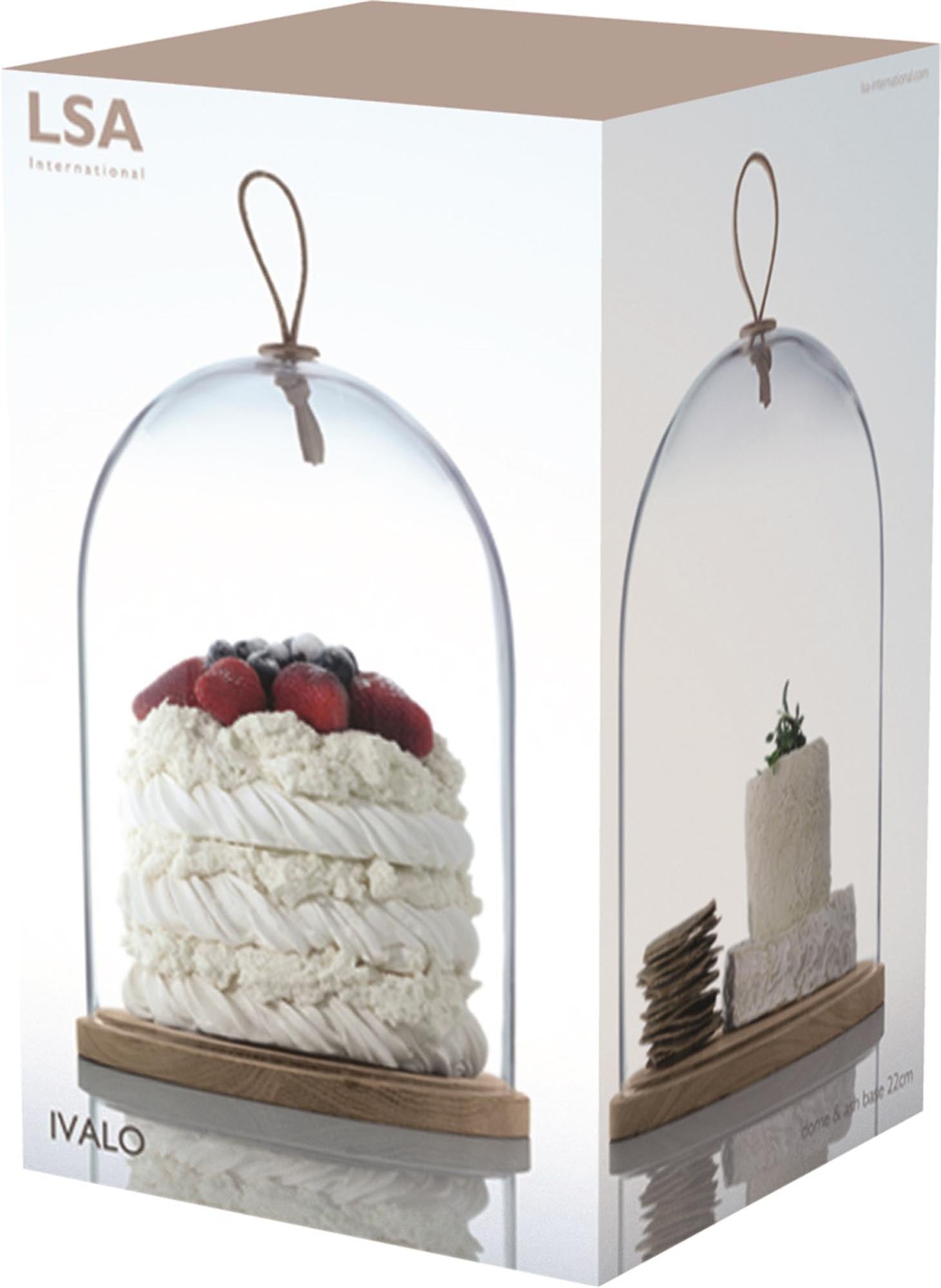 Die LSA Ivalo Haube Platte aus hochwertiger Esche (Ø22cm) ist ein stilvolles Highlight für jede Präsentation und verleiht Ihrem Zuhause Eleganz.