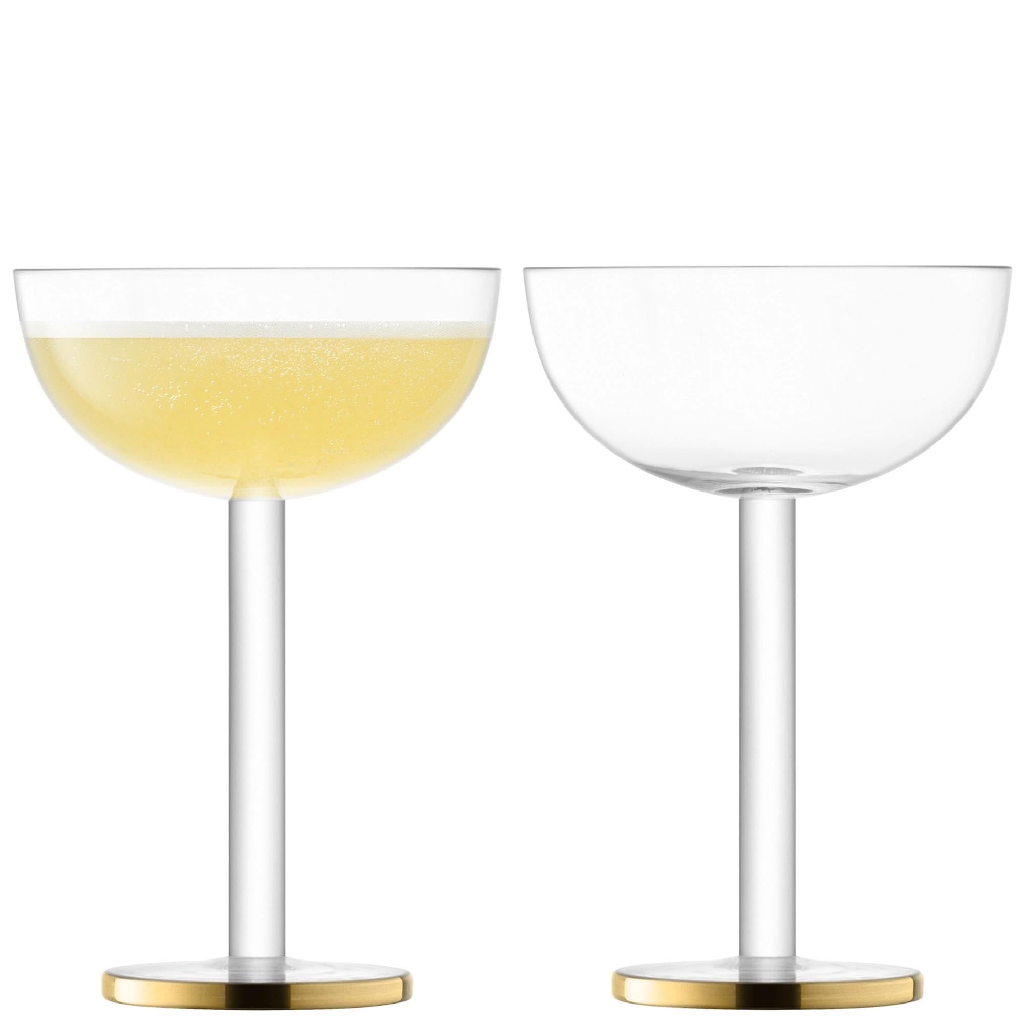 Elegantes 2er Set Luca Coupe Gläser (200ml) aus Kristallglas: stilvoll, robust, ideal für Cocktails und Desserts. Perfekt als Geschenk.