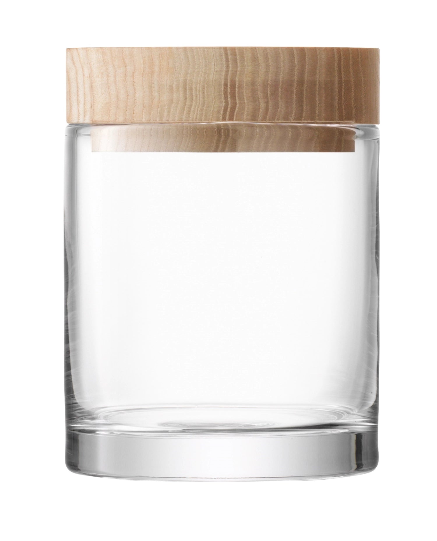 Entdecken Sie die stilvolle LSA Aufbewahrungsdose mit Eschedeckel (H14cm) – ideal für Küche, Vorratsraum und Badezimmer. Hochwertiges Glas, hygienisch und ästhetisch.