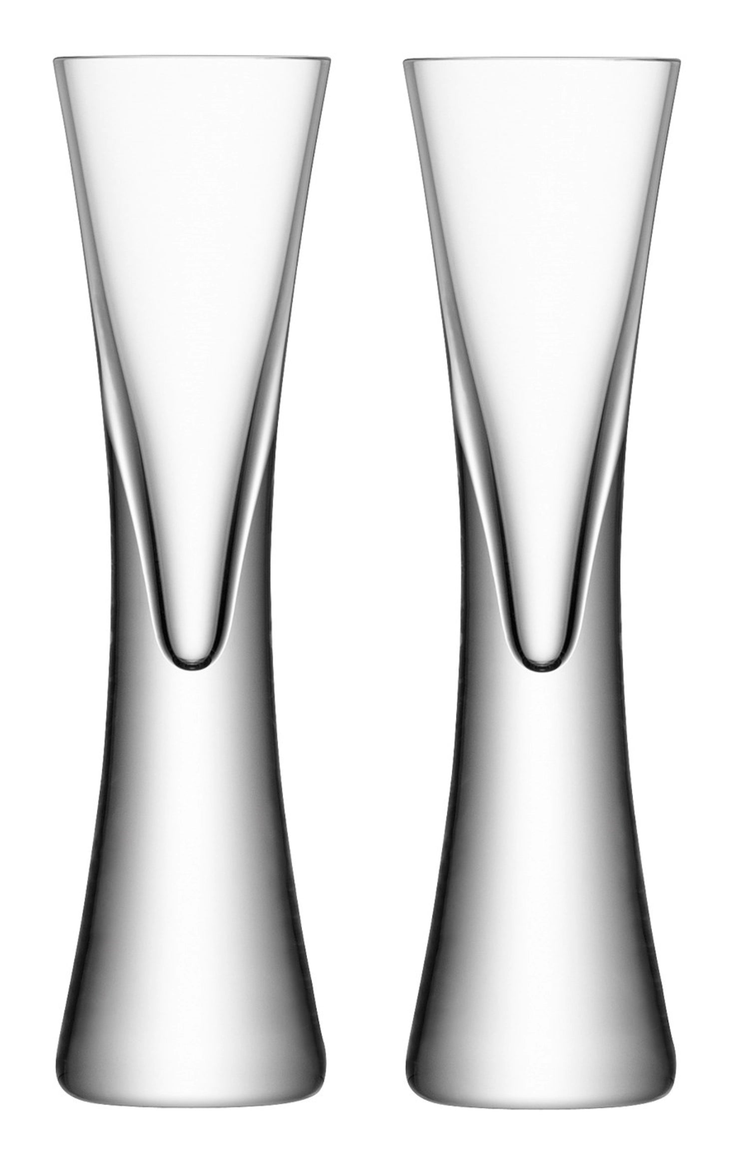 Elegantes 2er Set Moya Likörgläser (50ml) von LSA, ideal für edle Liköre und besondere Anlässe, mit zeitlosem, klarem Design.