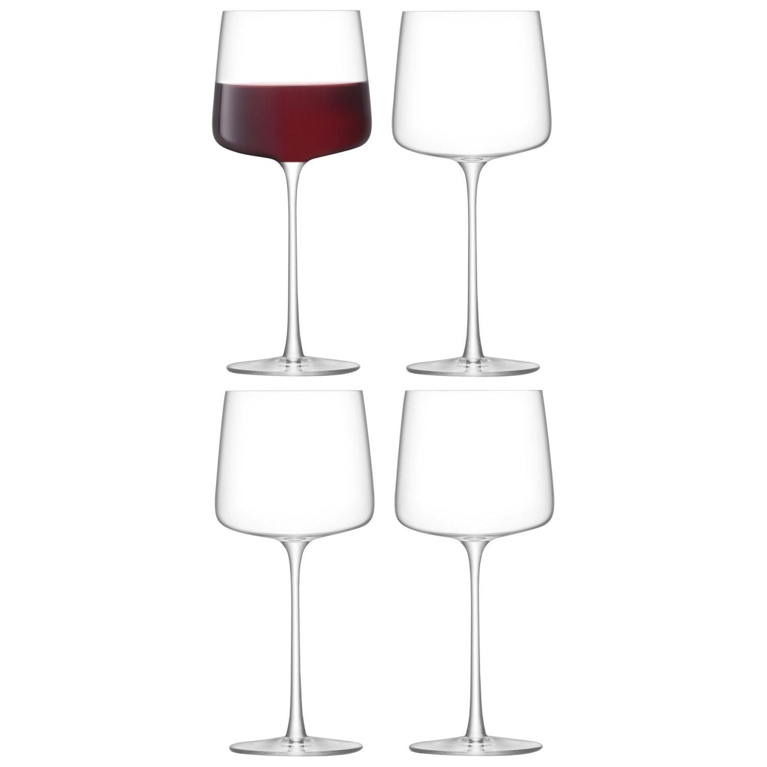 Elegantes 4er Set klarer Universal-Weingläser von LSA, 400ml, ideal für besondere Anlässe und den täglichen Genuss von Wein.