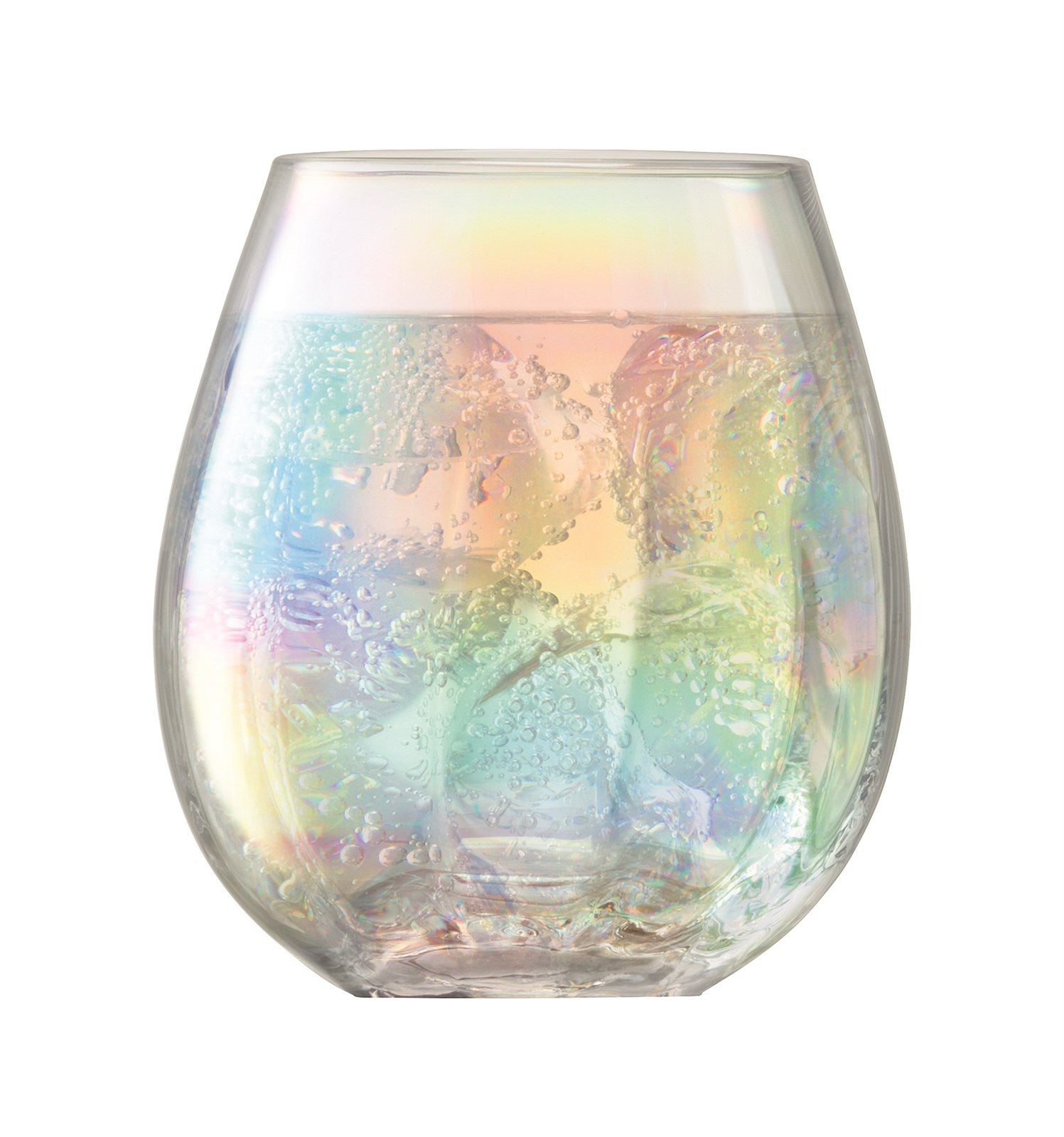 Elegantes 2er Set Pearl Becher von LSA, 425ml, perlmuttfarben, handgefertigt, spülmaschinenfest, ideal für Cocktails und Kaffee.